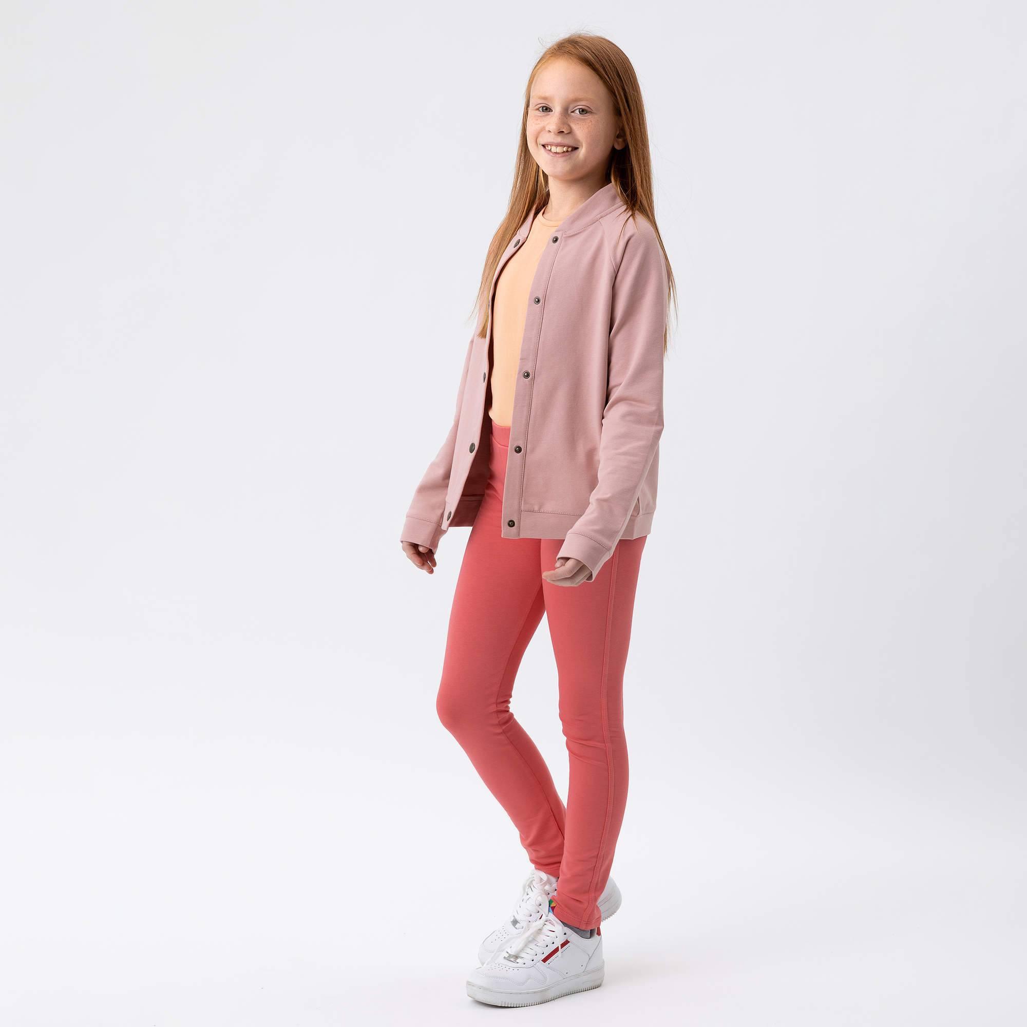 Pastel pink button-up bomber jacket