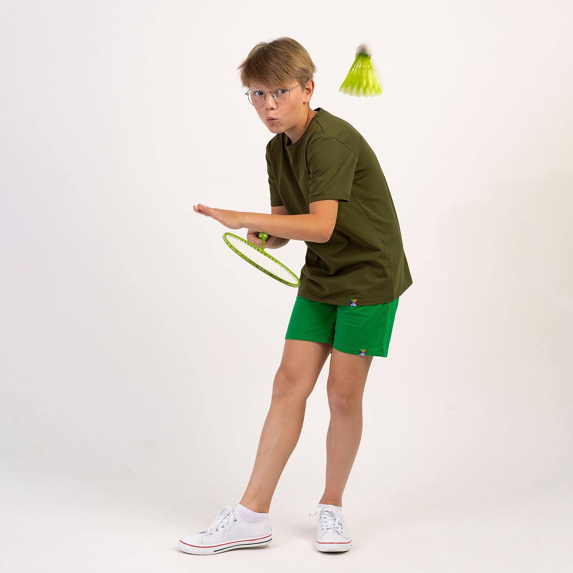 Green sweat shorts Junior