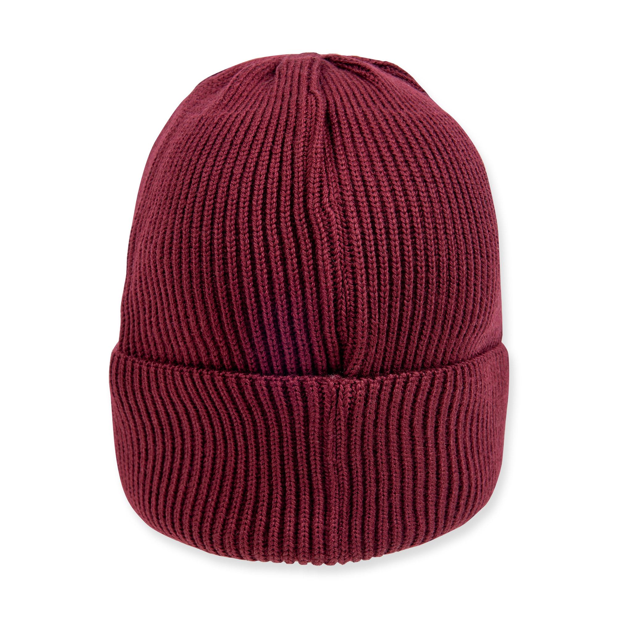 Burgundy merino wool hat kids