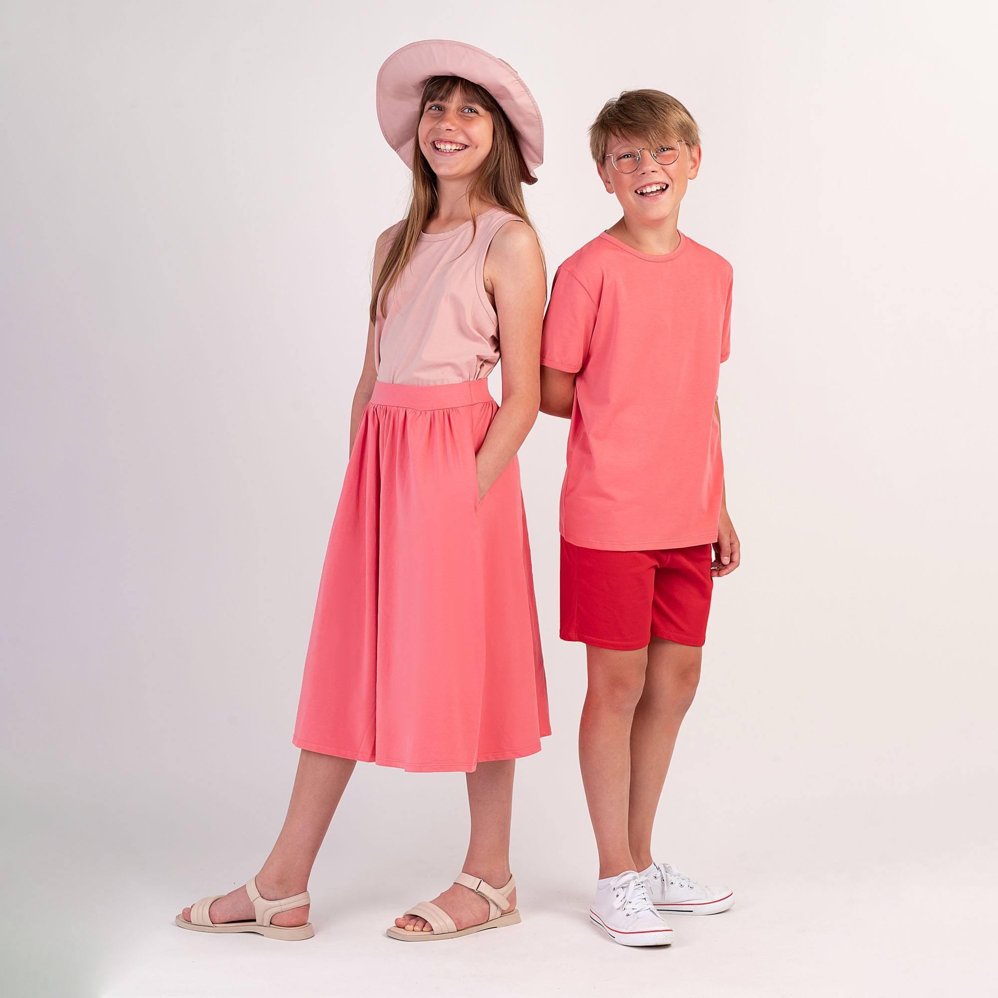 Coral midi skirt with pockets Junior