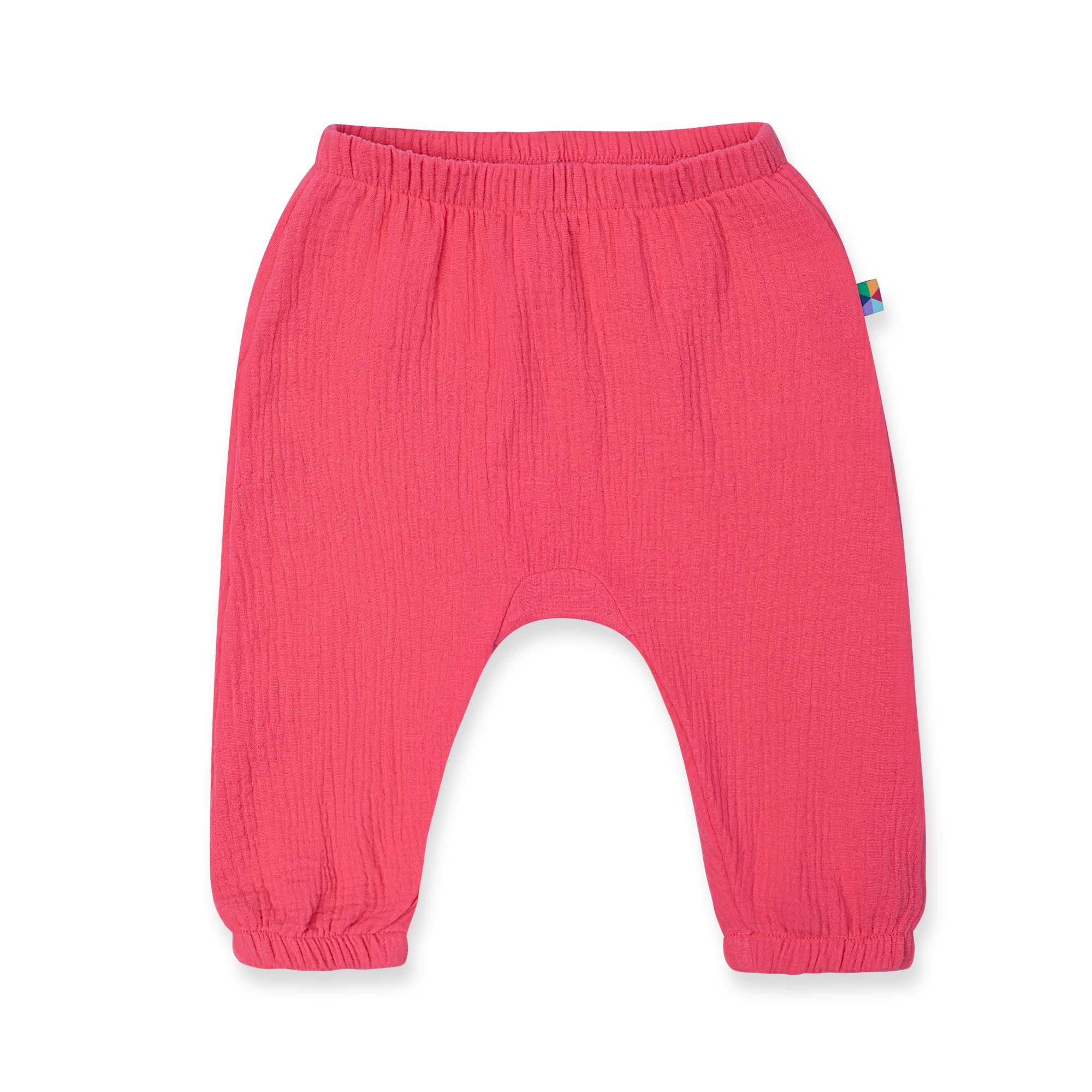 Coral muslin pants Baby