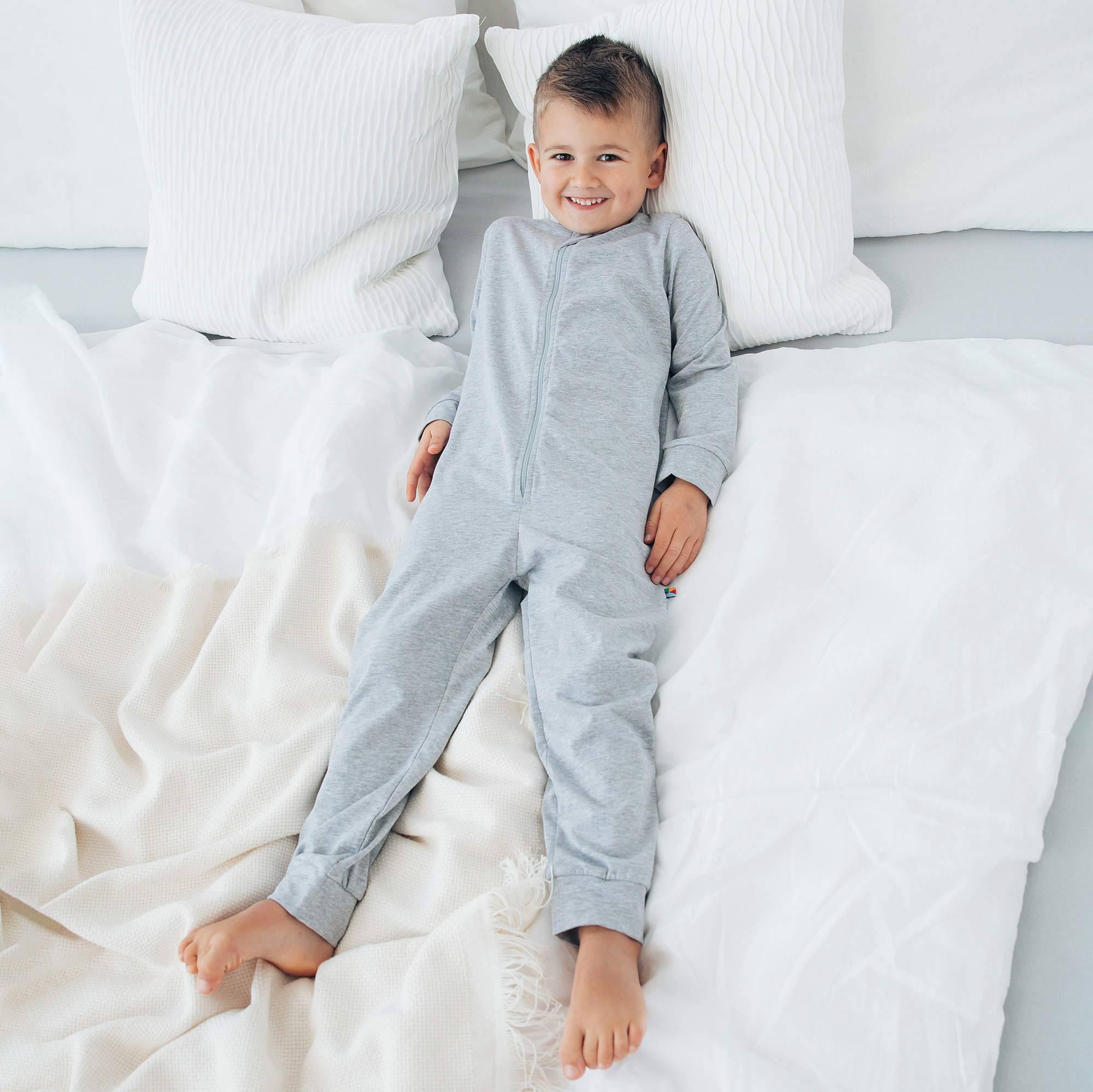 Grey melange romper sleeping suit