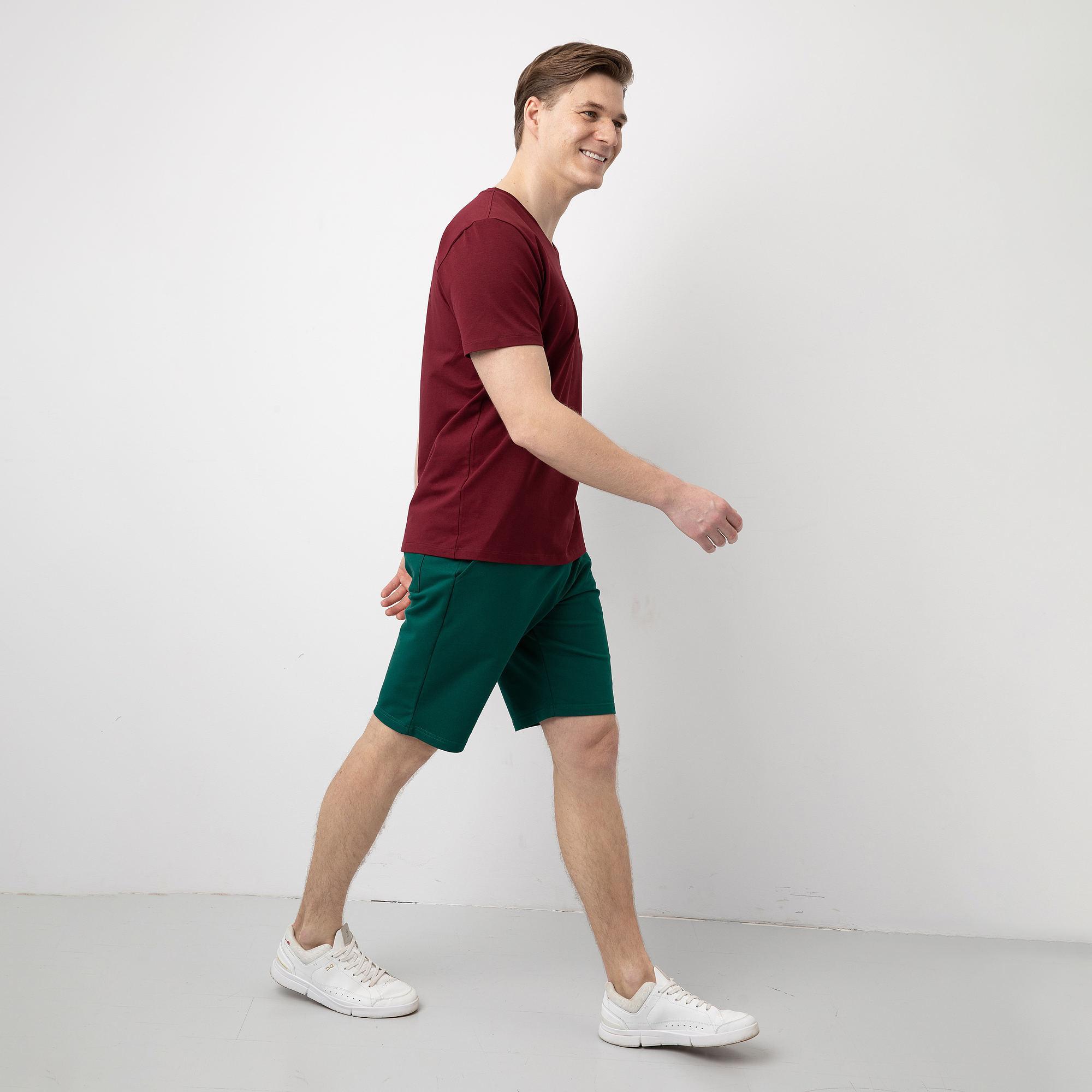 Bottle-green shorts Men