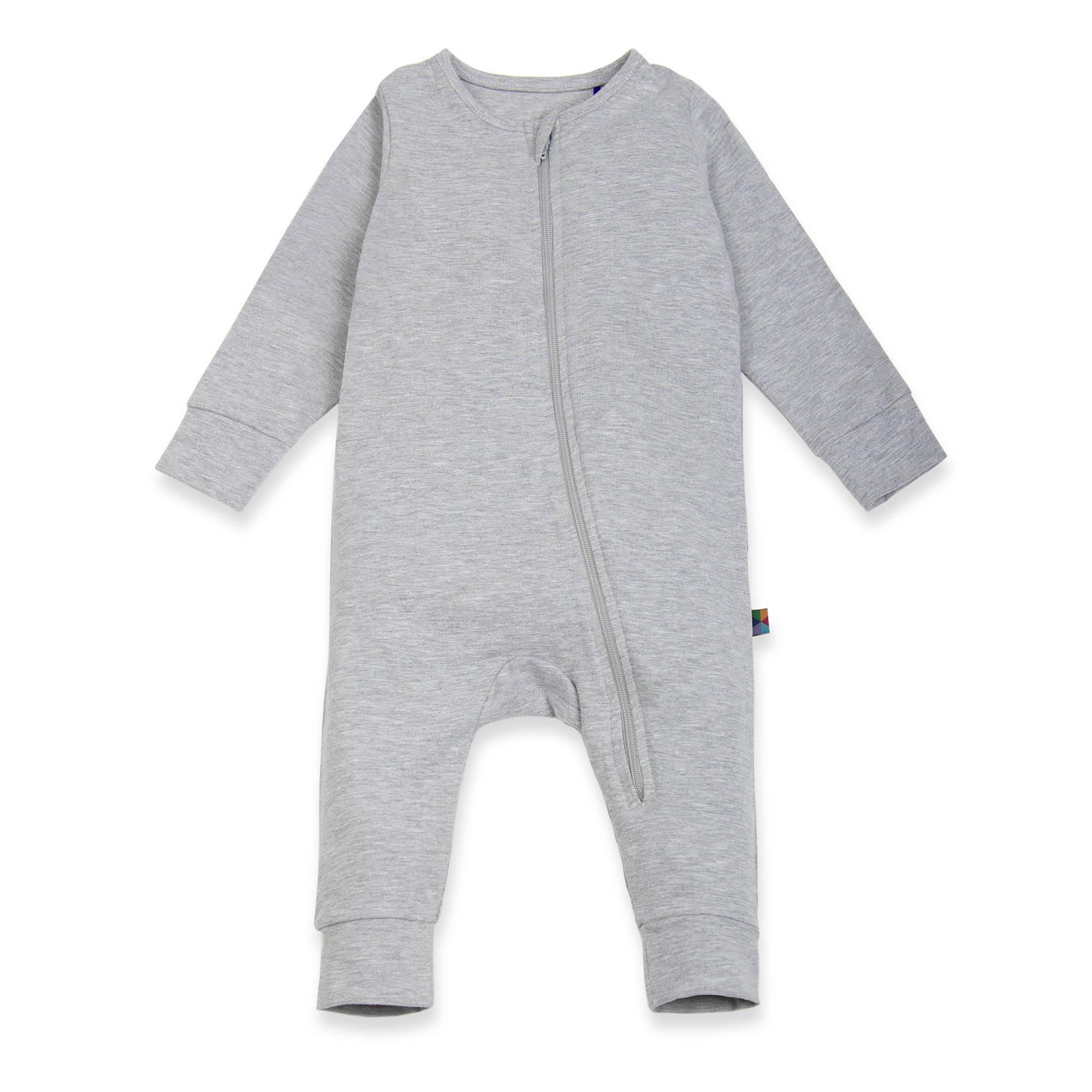 Grey melange romper suit