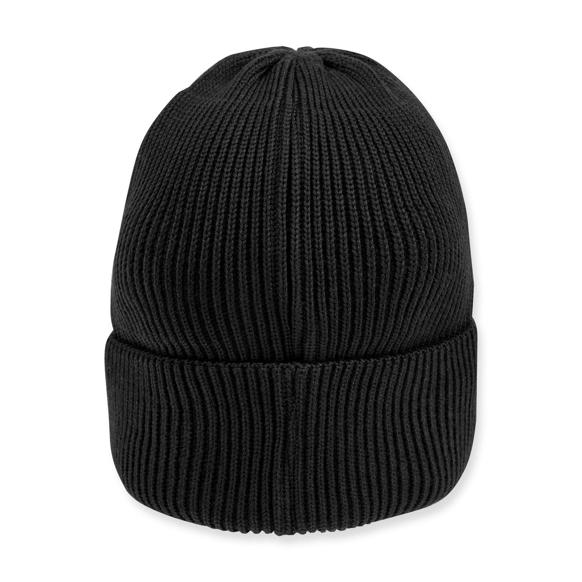 Black merino wool hat kids