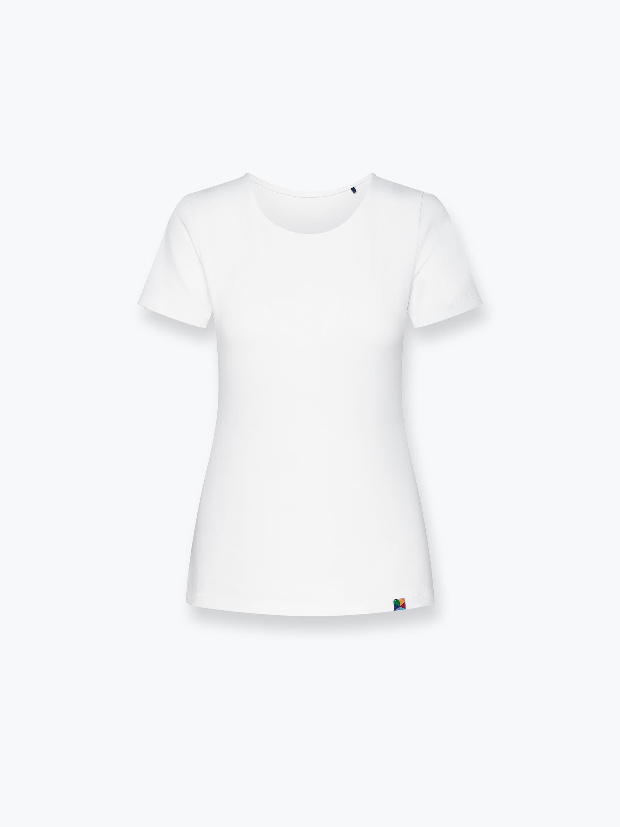 White crew neck shirt Women