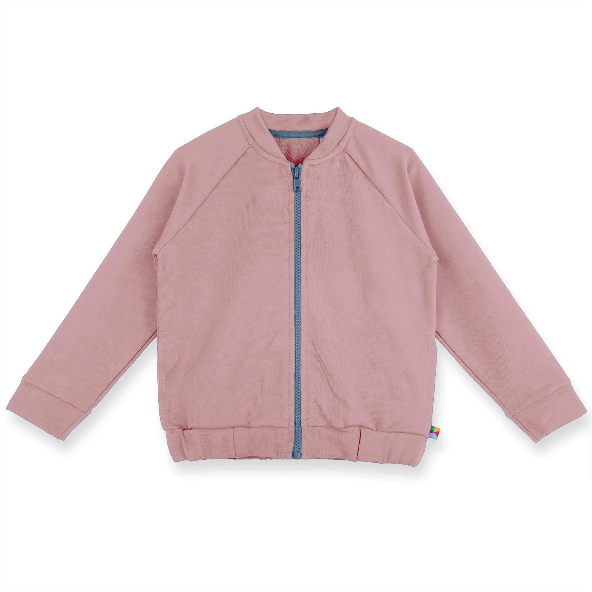 Pastel pink zip-up sweatshirt