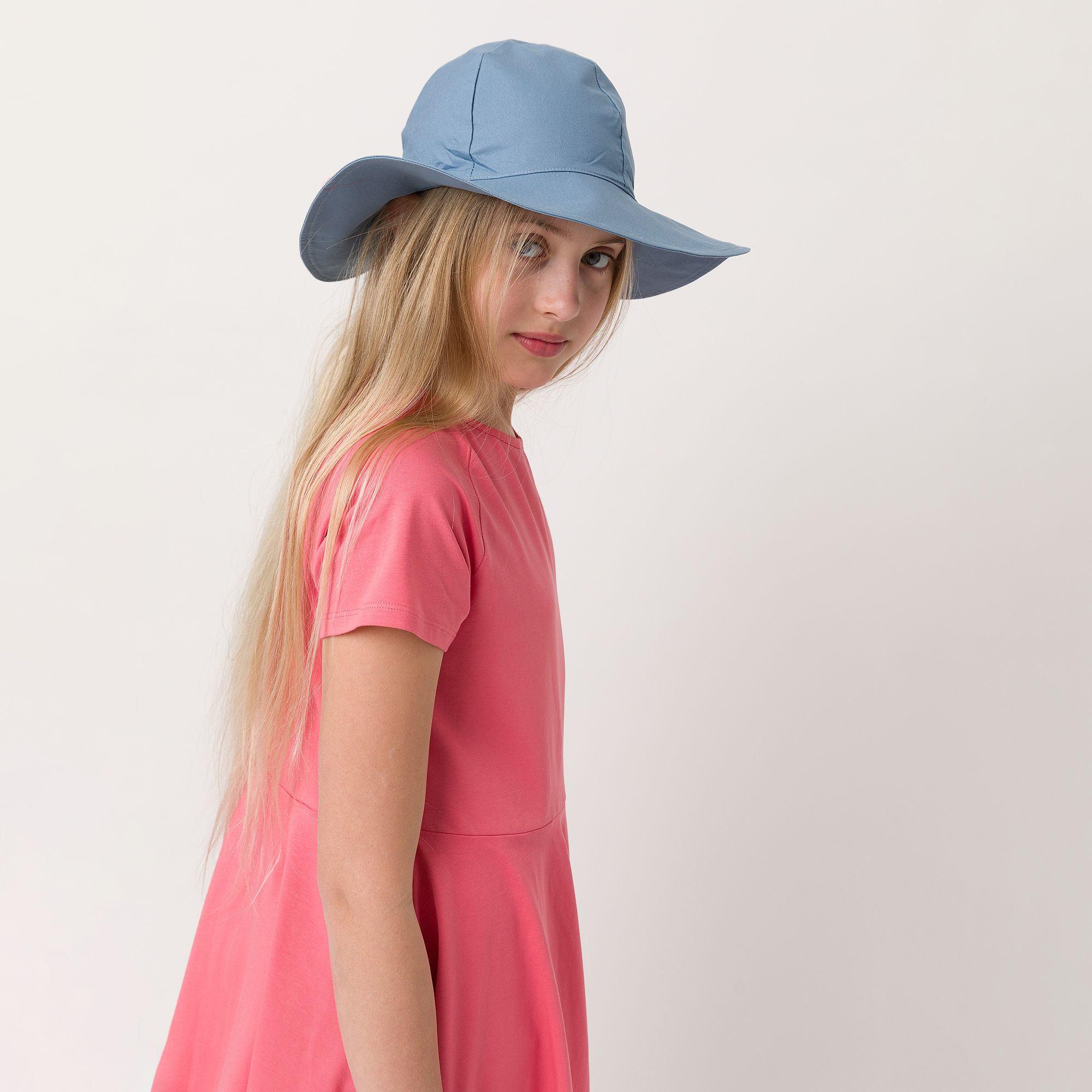 Sky blue brimmed hat