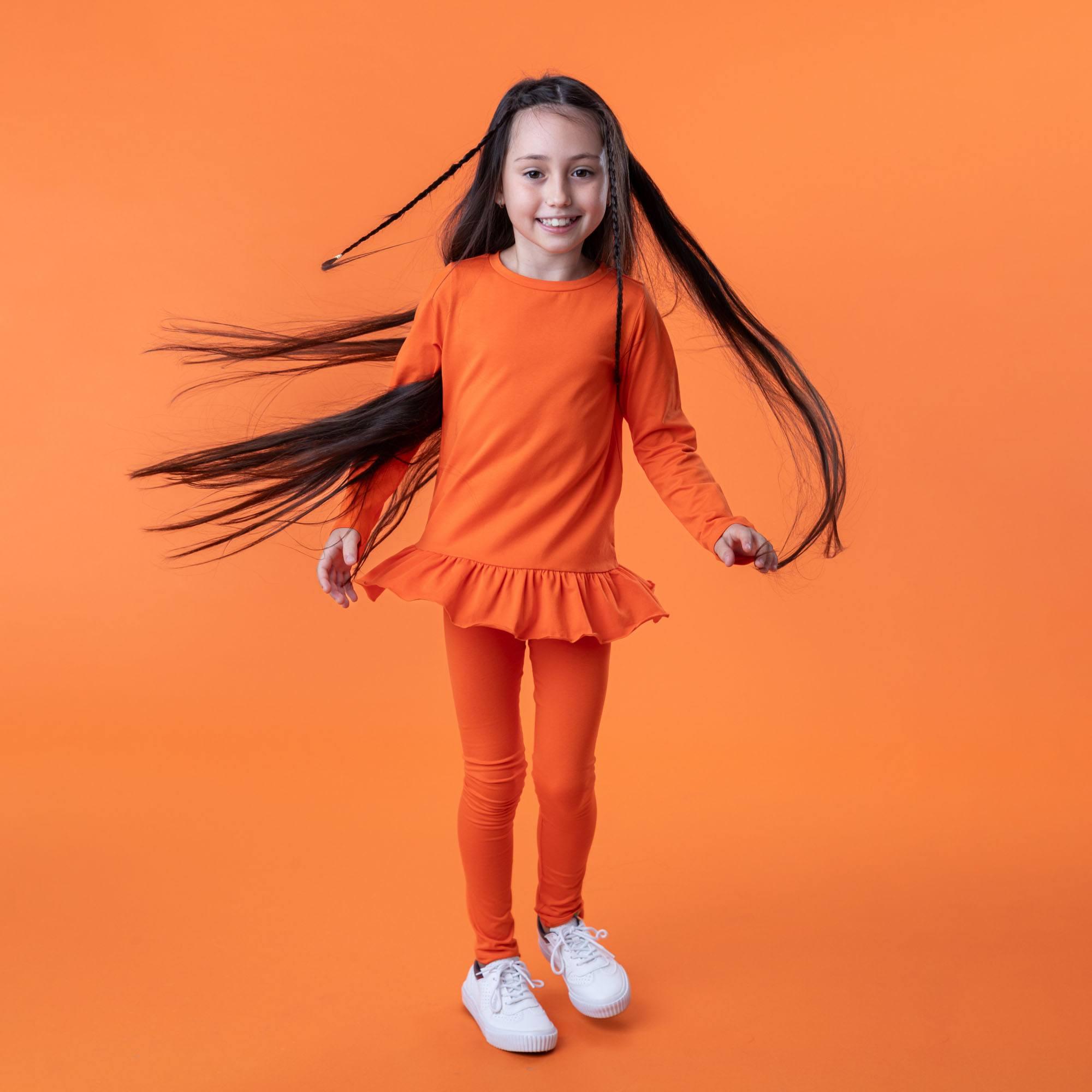 Orange frill blouse