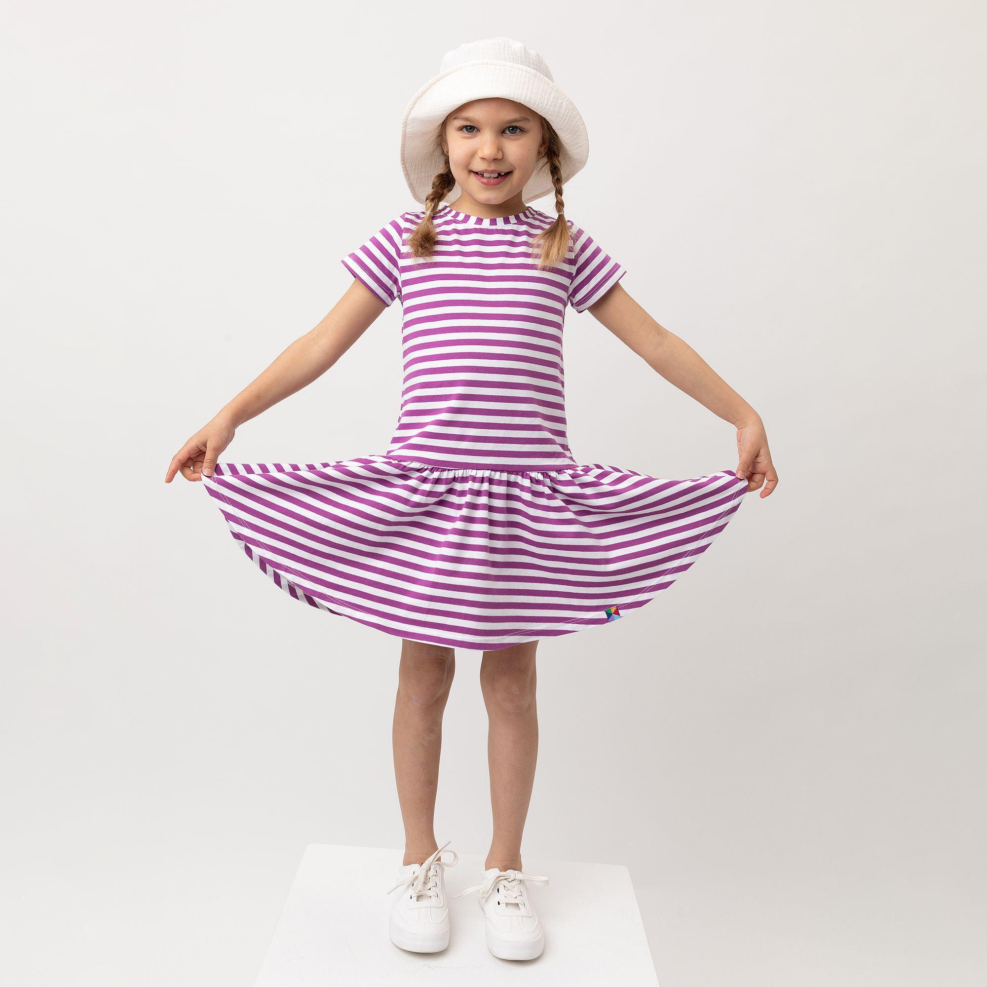 Violet stripes frill dress