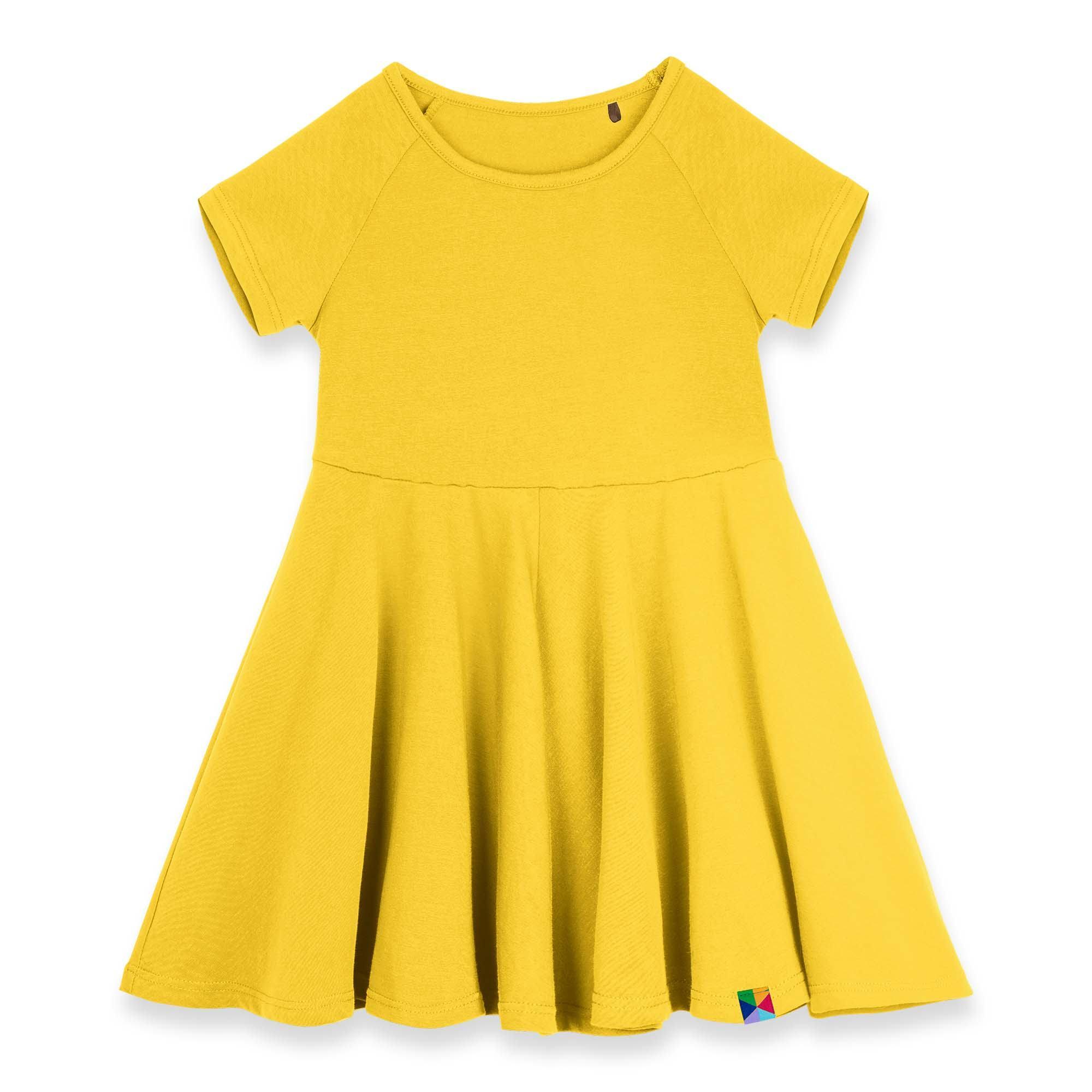 Yellow short sleeve dress