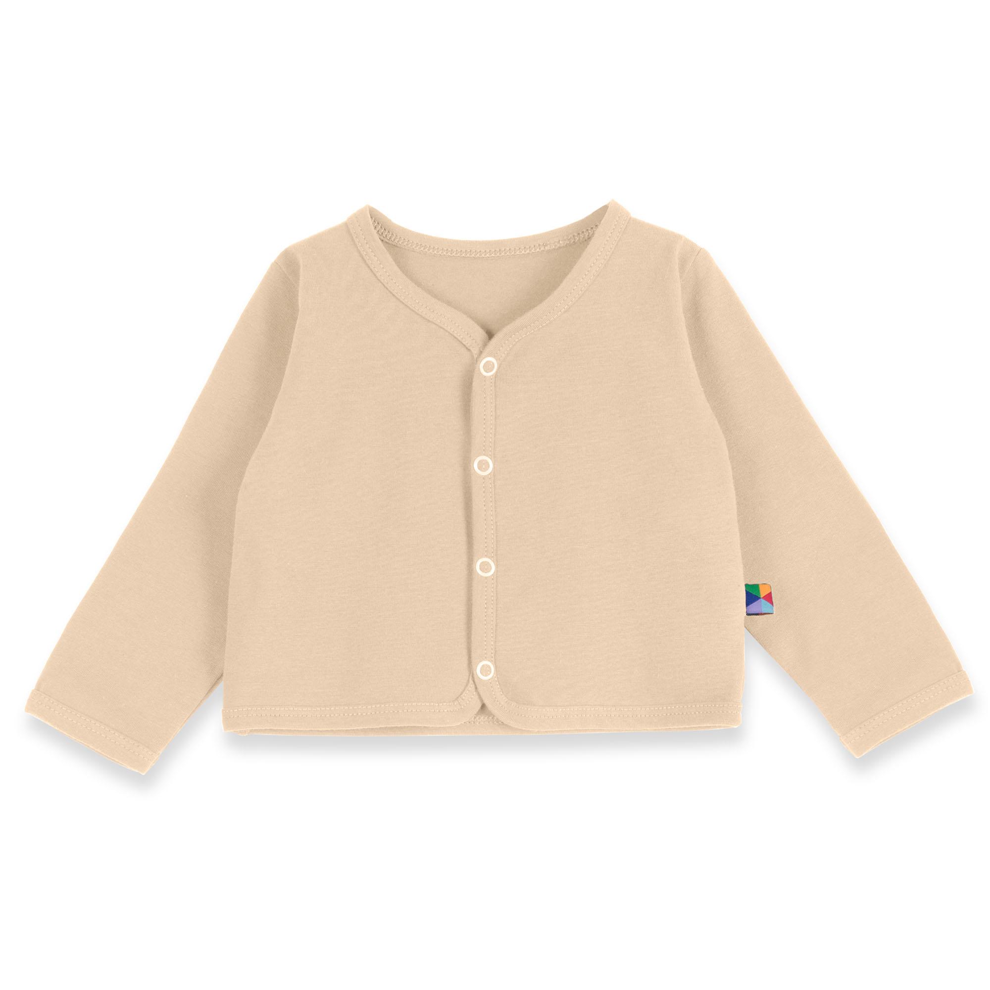 Beige button-front cardigan