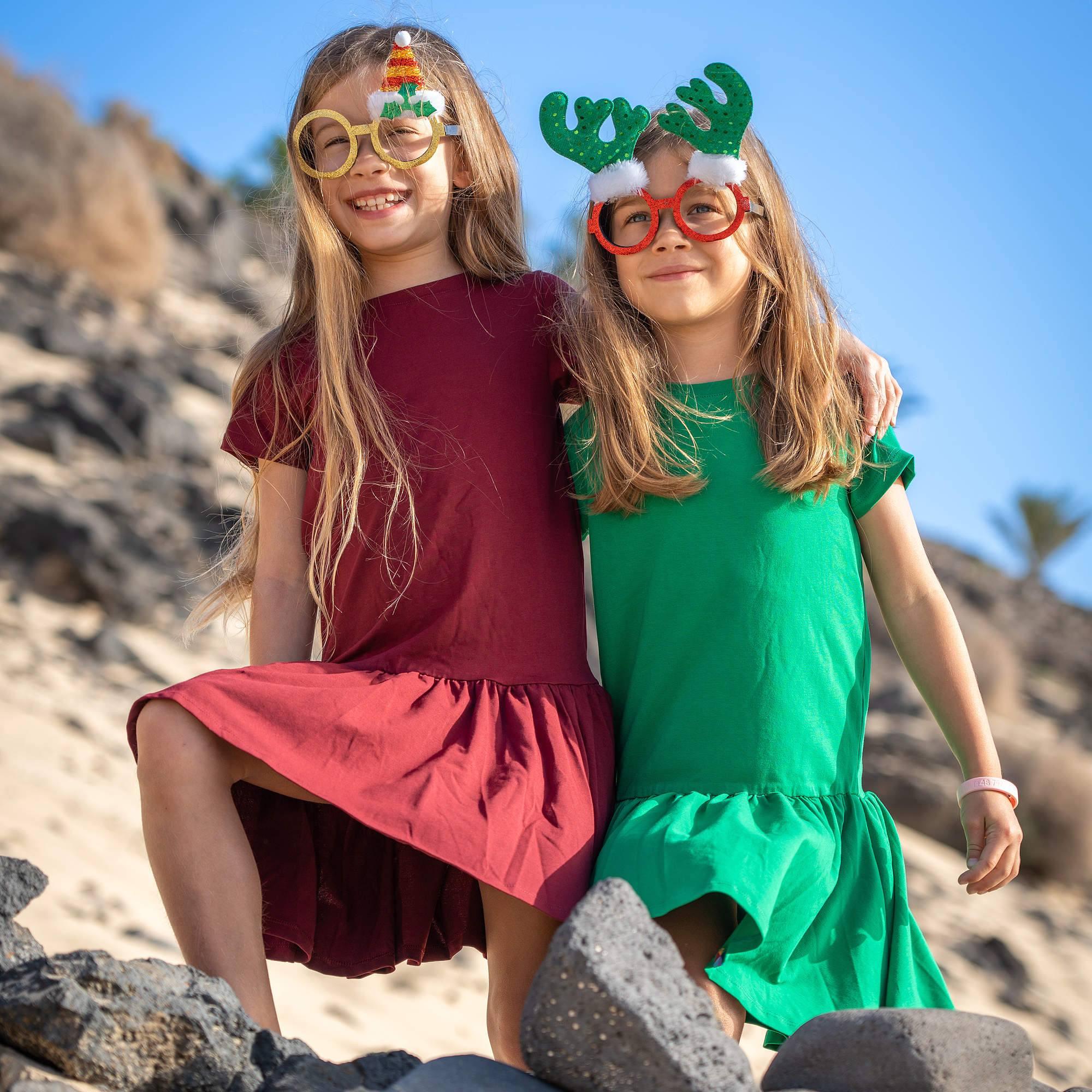 Green frill dress