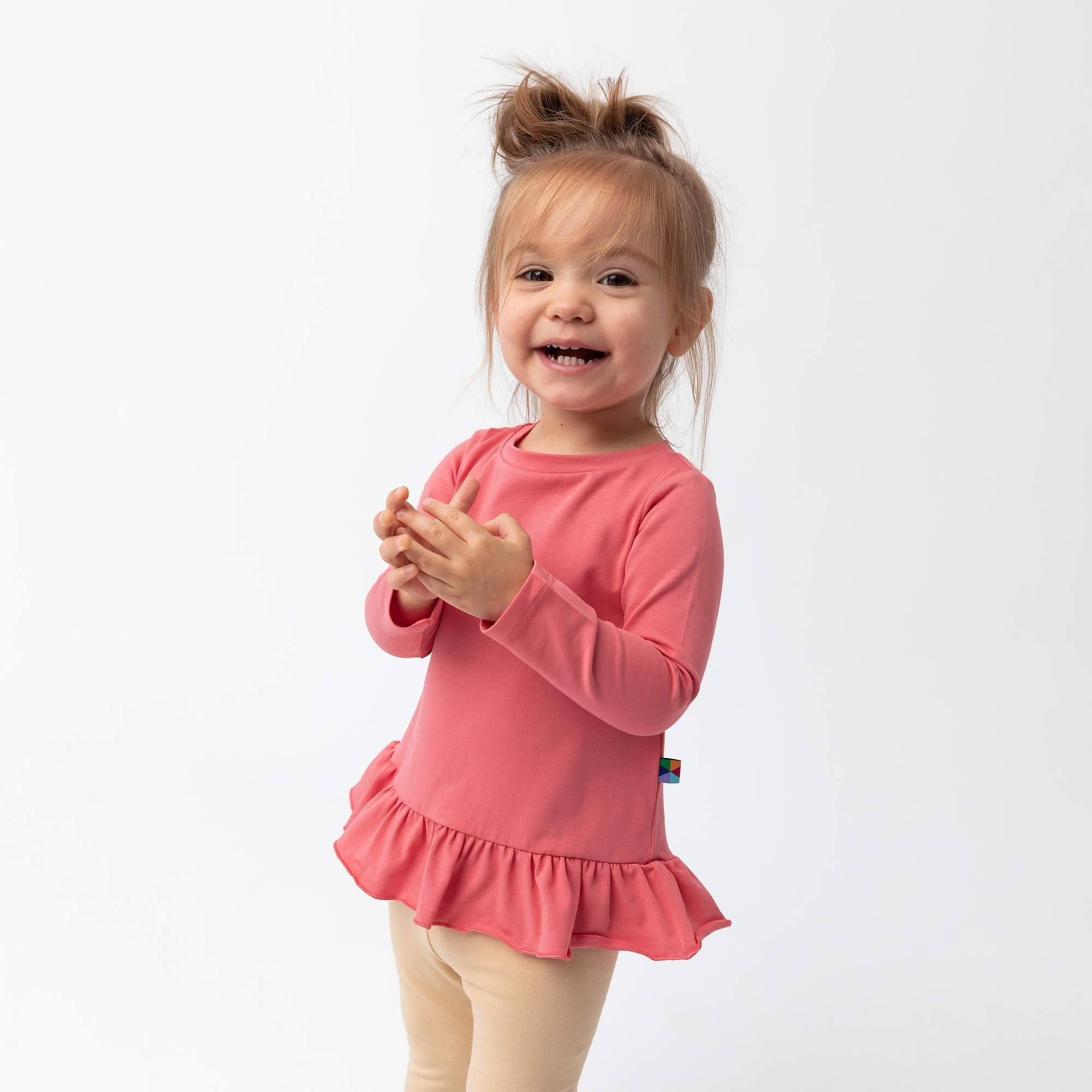 Coral ruffle blouse Baby