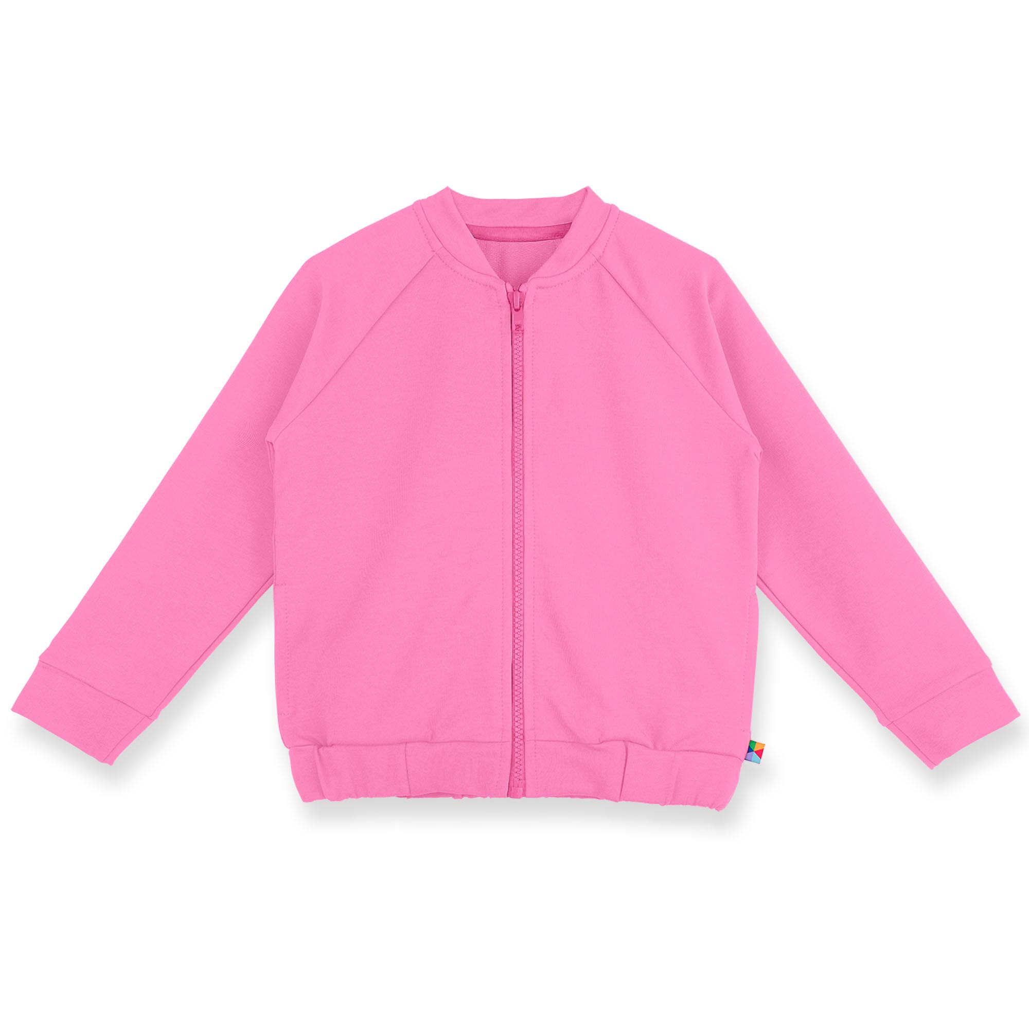 Pastel pink zip-up sweatshirt