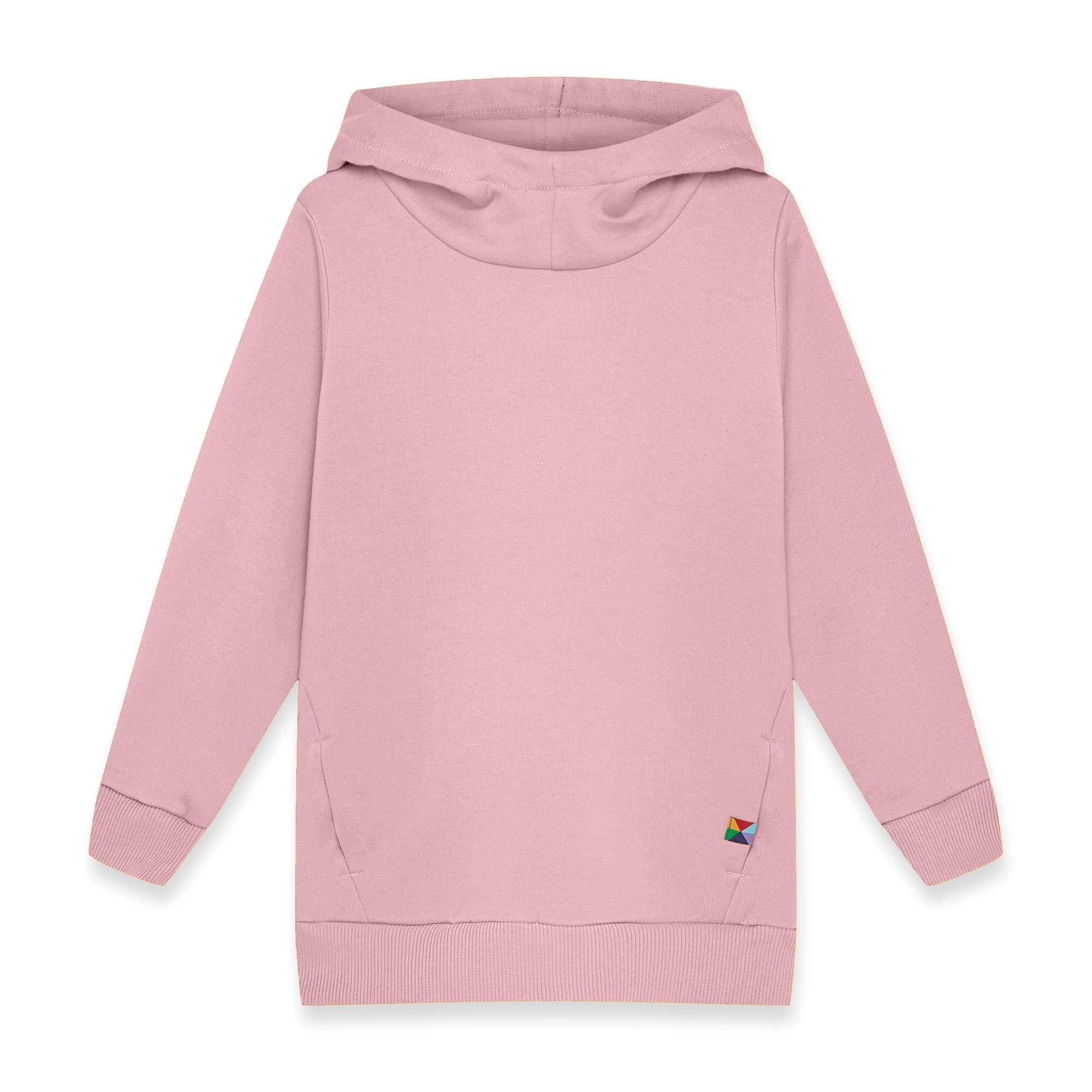 Pastel pink fleece-lined pullover hoodie Junior