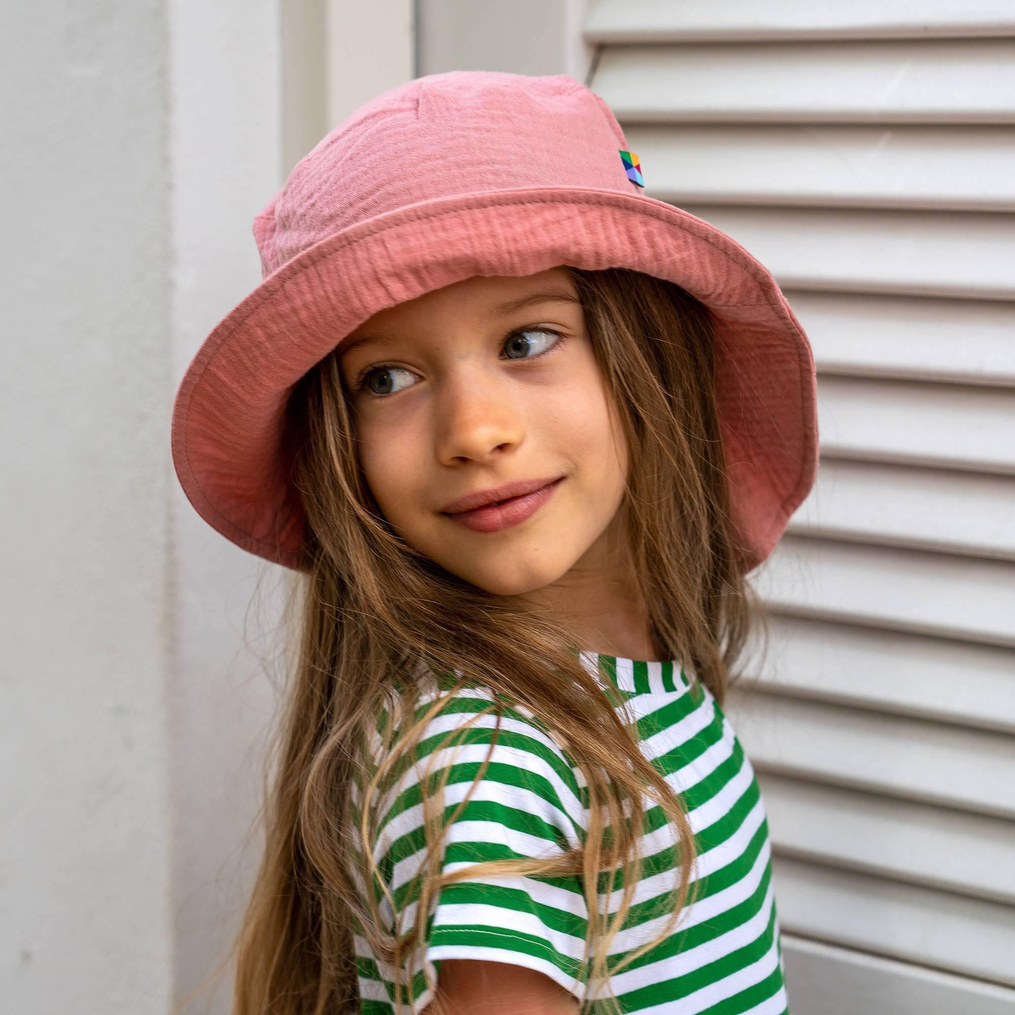 Pink muslin hat