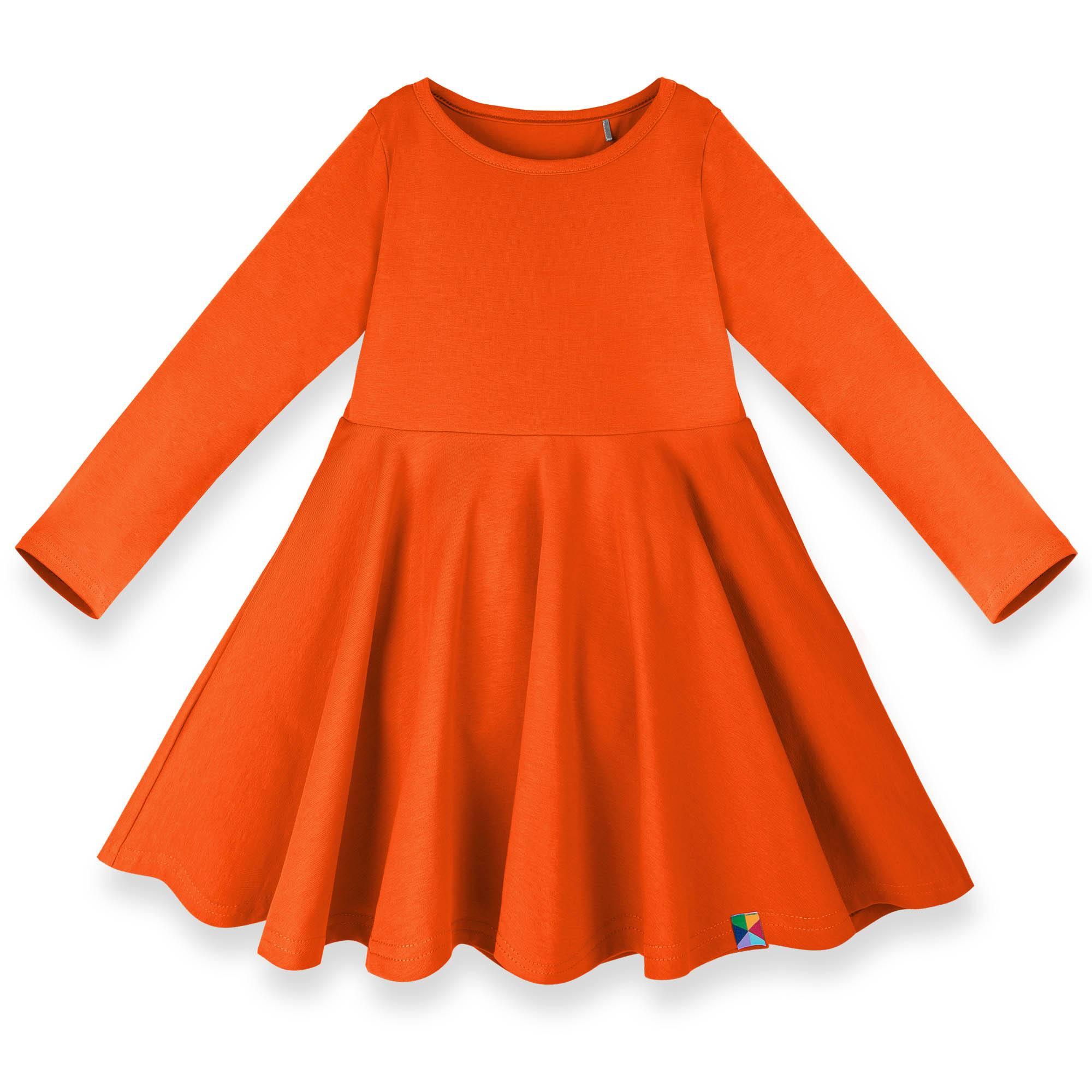 Orange long sleeve dress