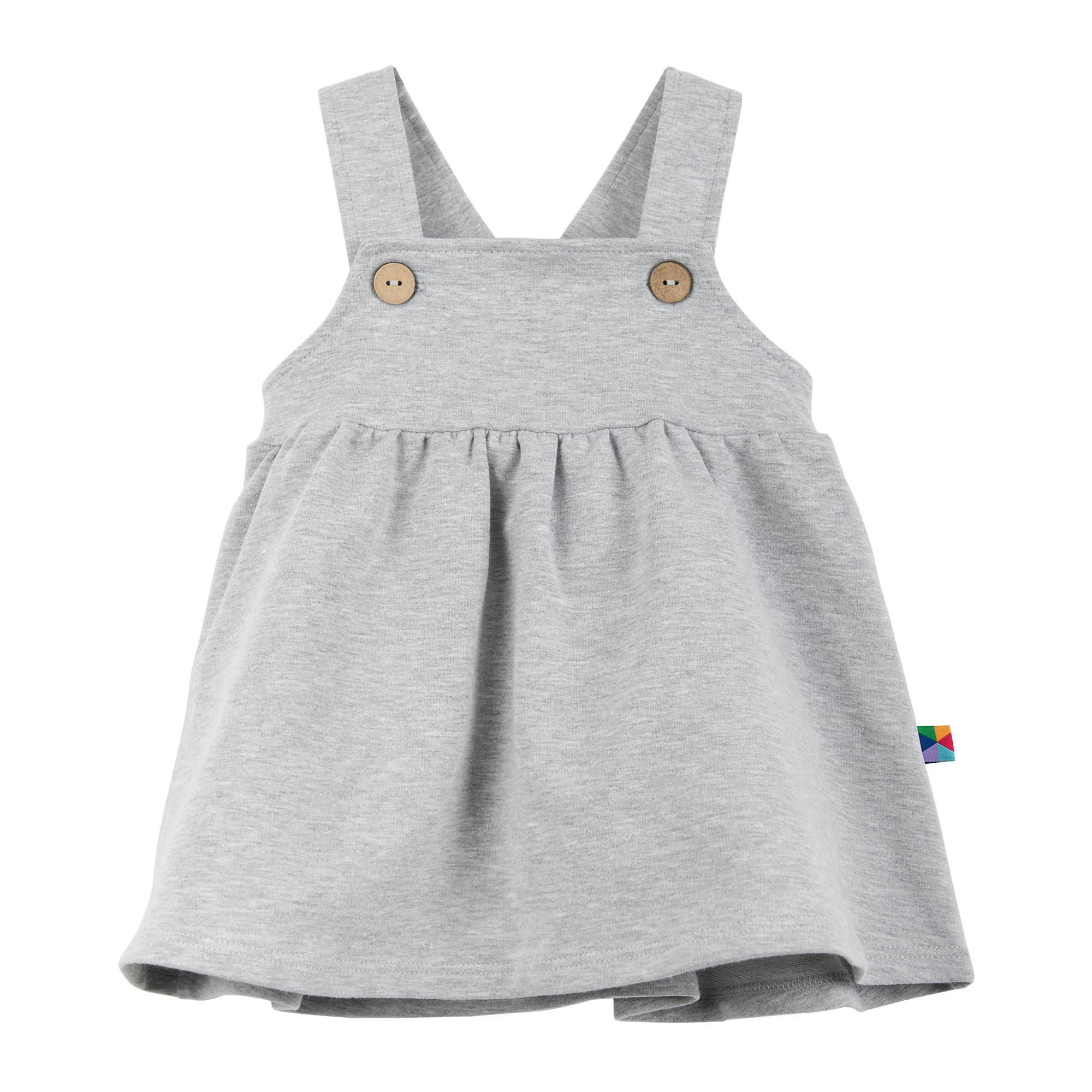 Grey melange dungaree dress