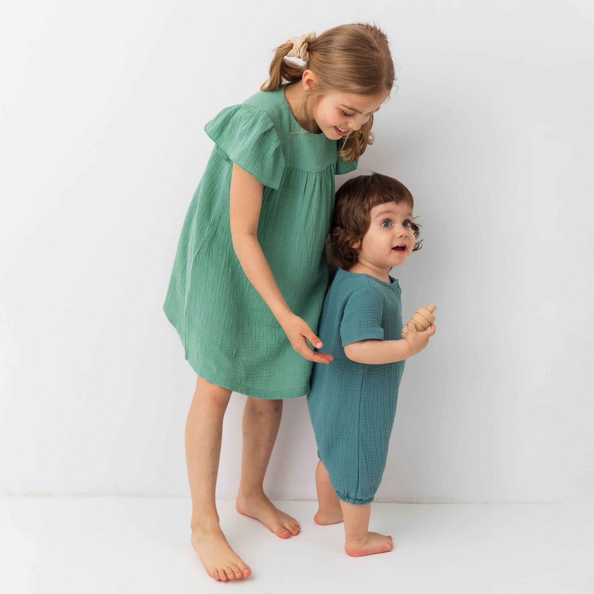 Celadon muslin dress