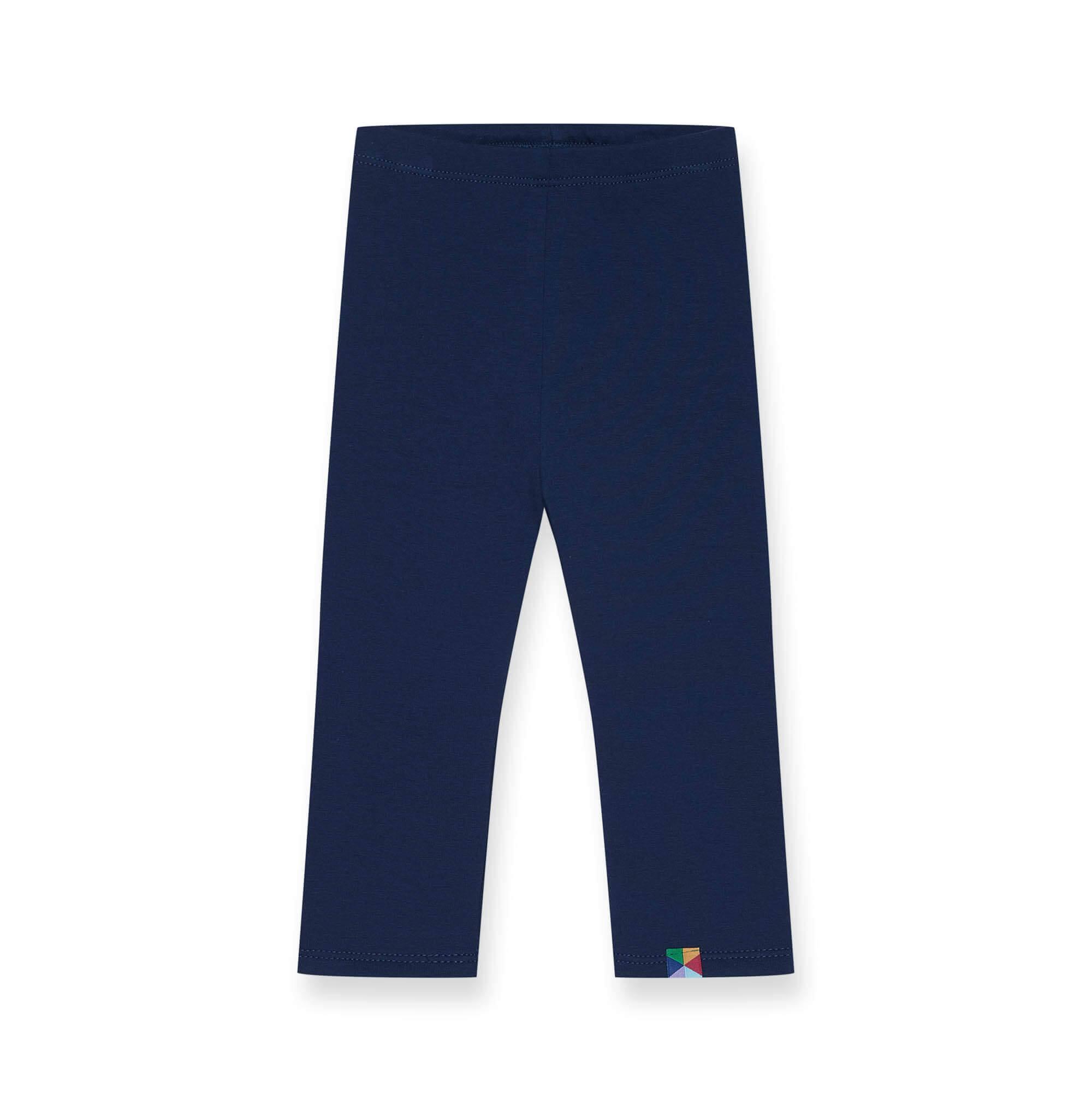 Navy blue fleece-lined leggings Baby