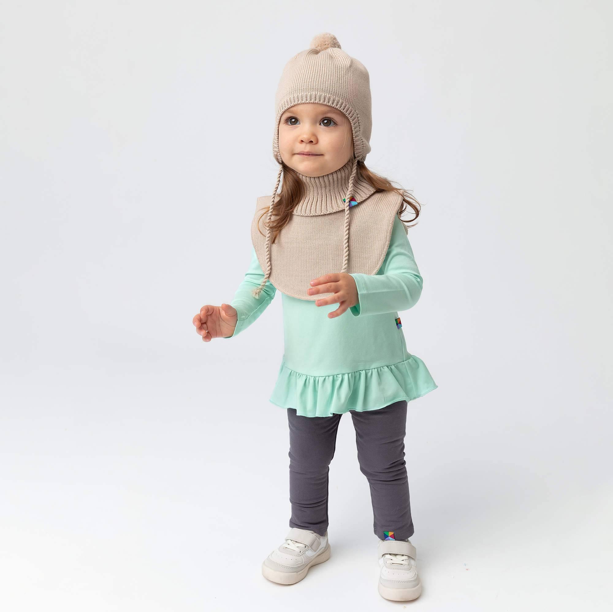 Beige merino wool hat Baby