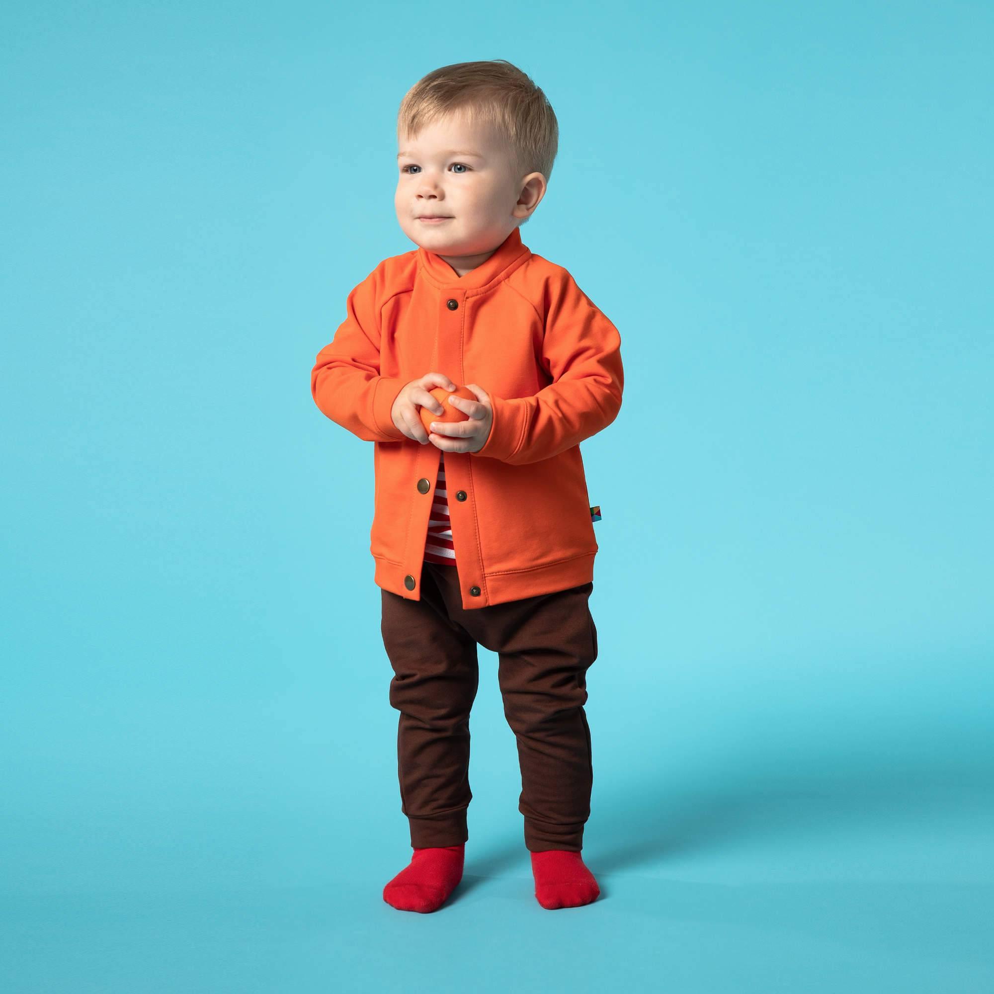 Orange button-up bomber jacket Baby