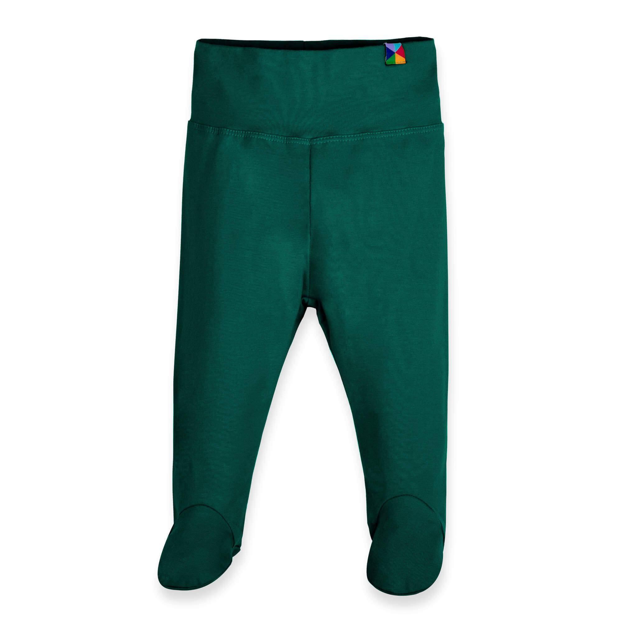 Bottle-green jersey pants