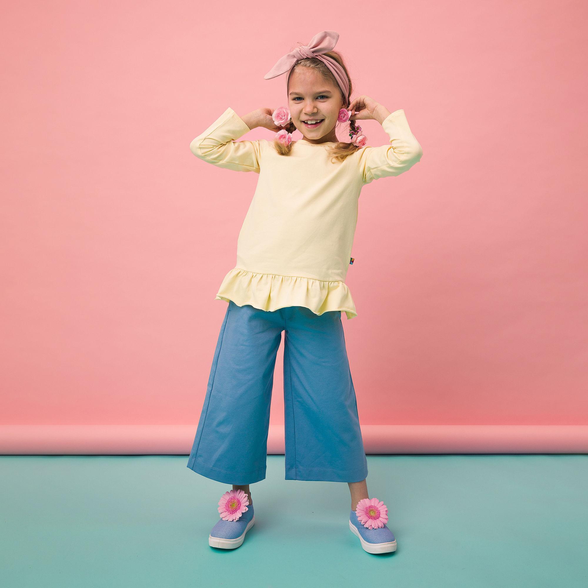 Light yellow frill blouse