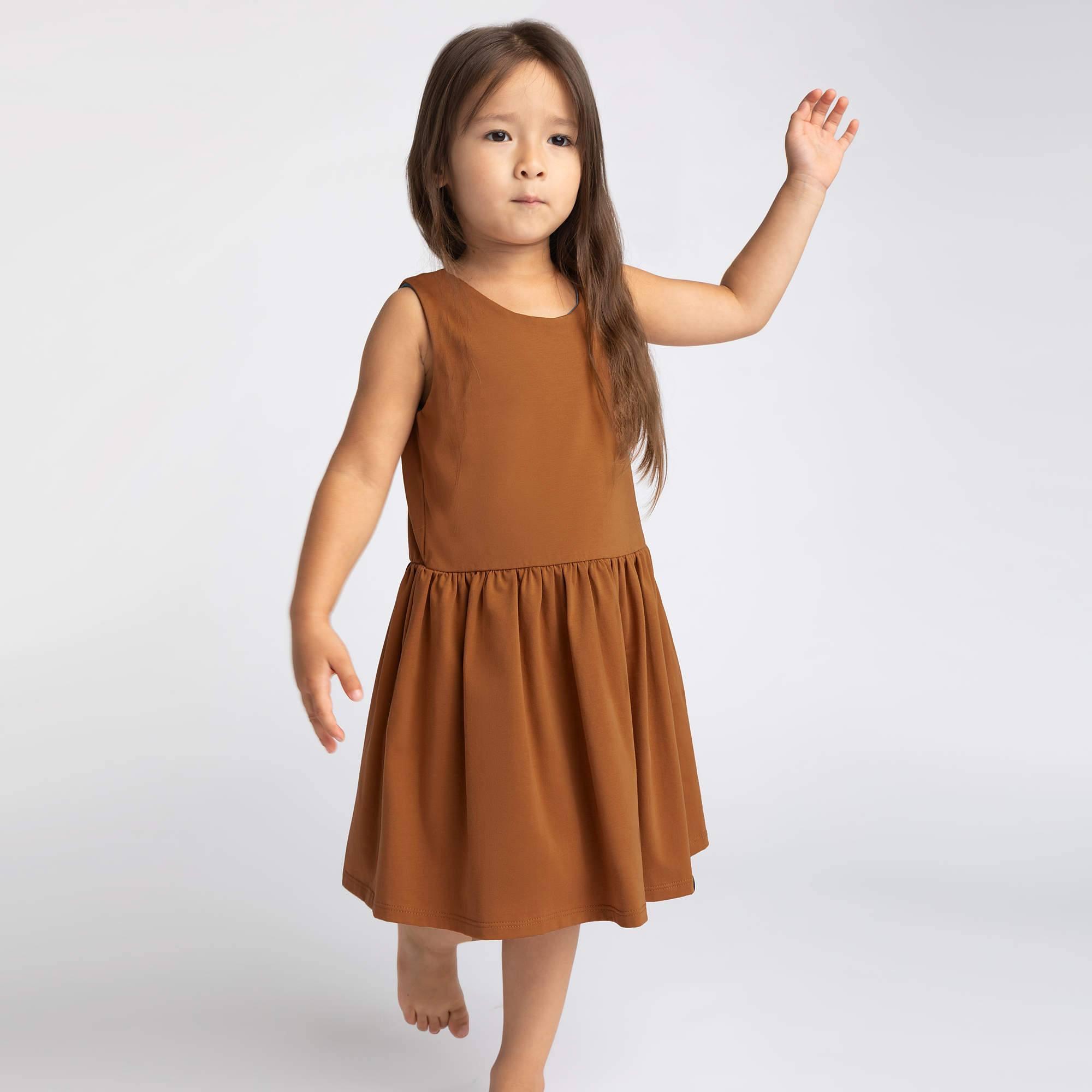 Sky blue - caramel reversible dress