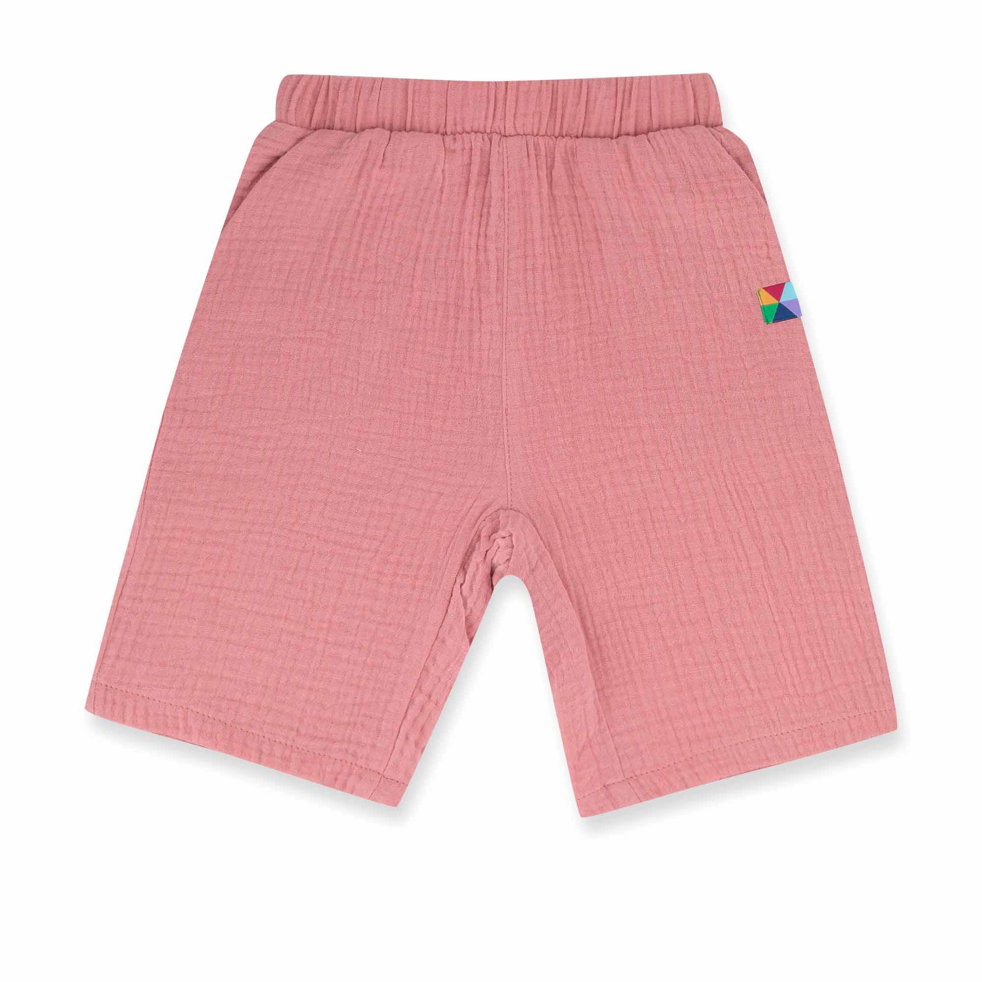 Pink muslin shorts Baby