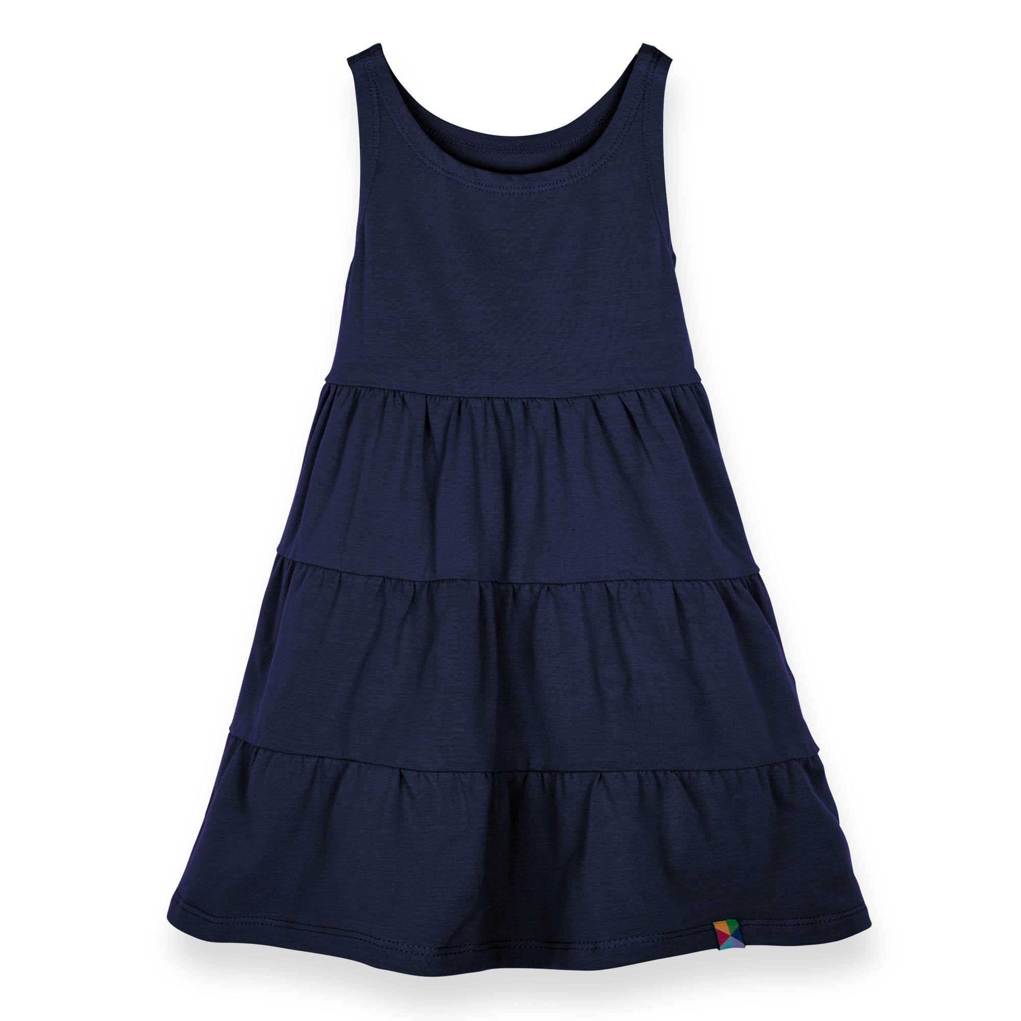 Navy blue sleeveless dress