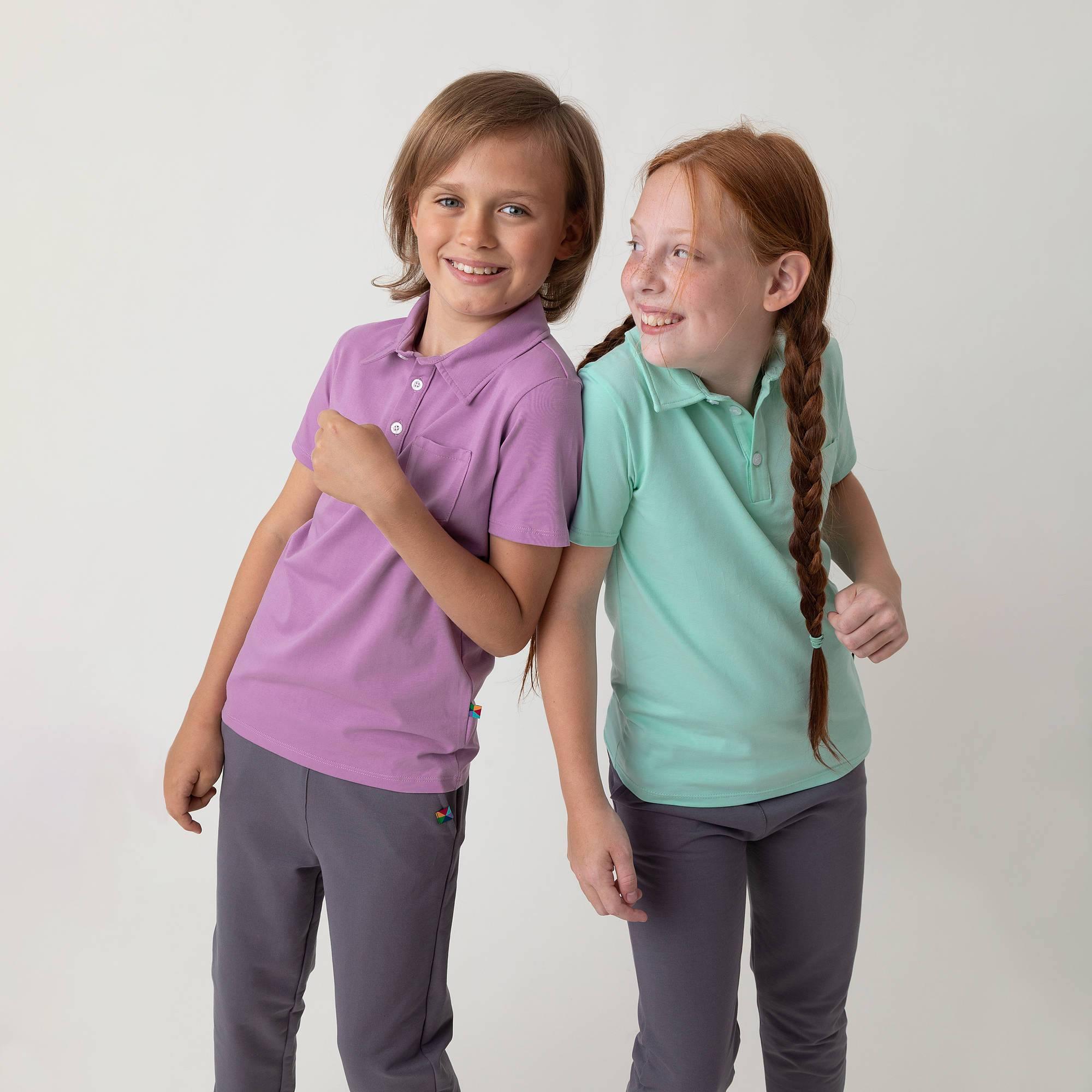 Light purple polo T-shirt