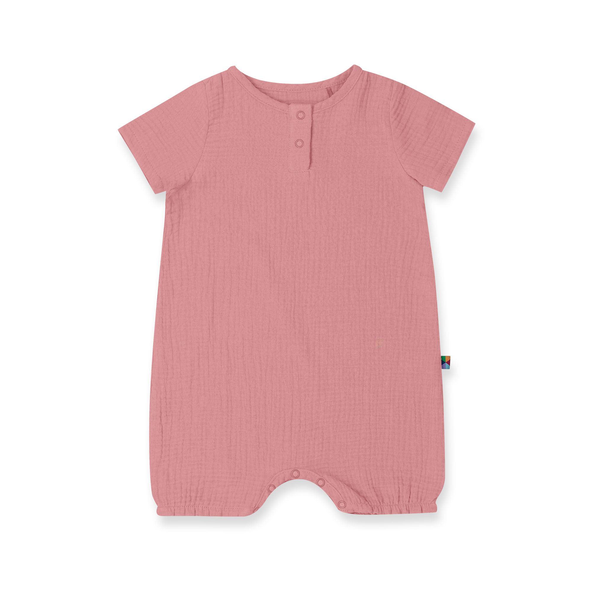 Pink muslin romper Baby