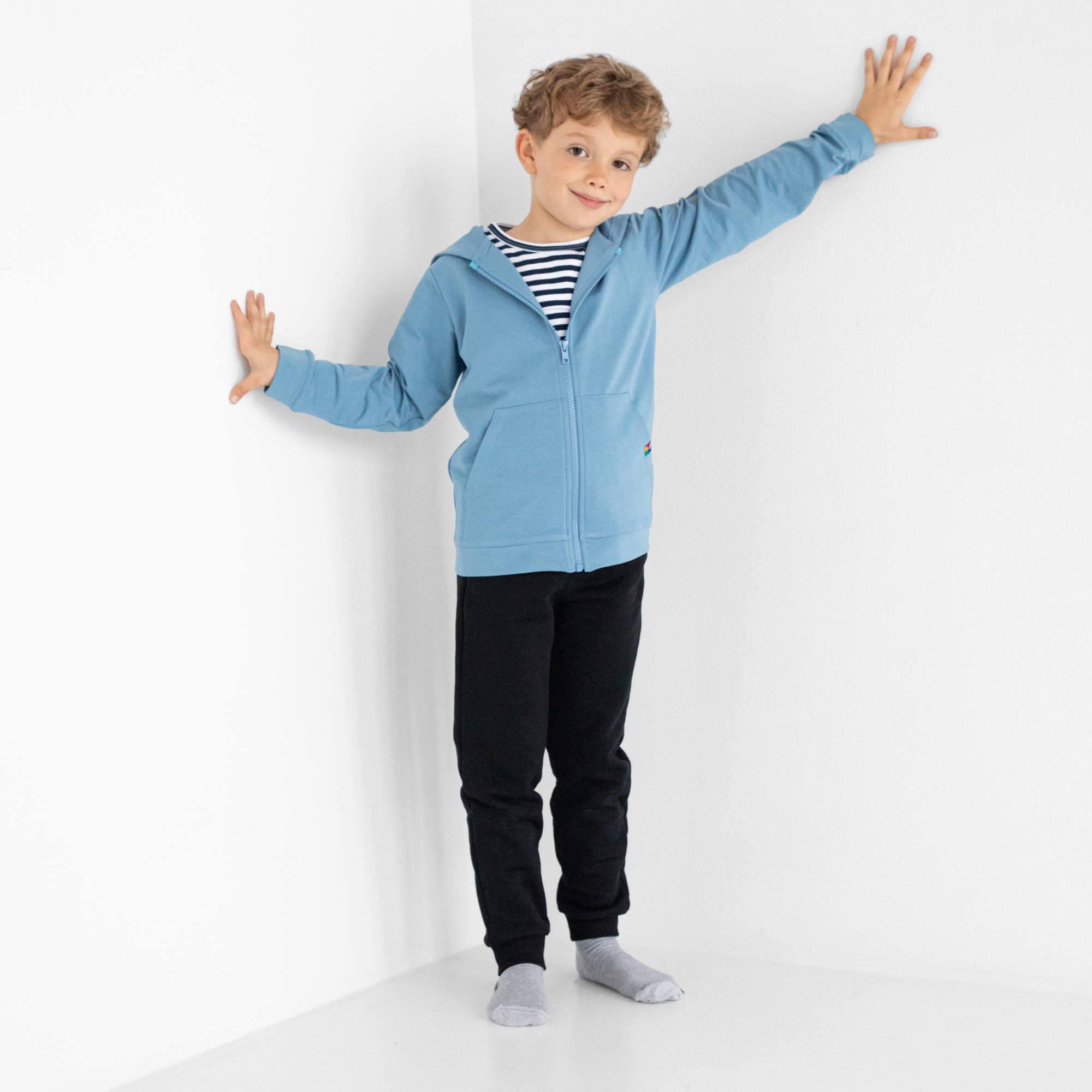 Black fleece-lined joggers kids