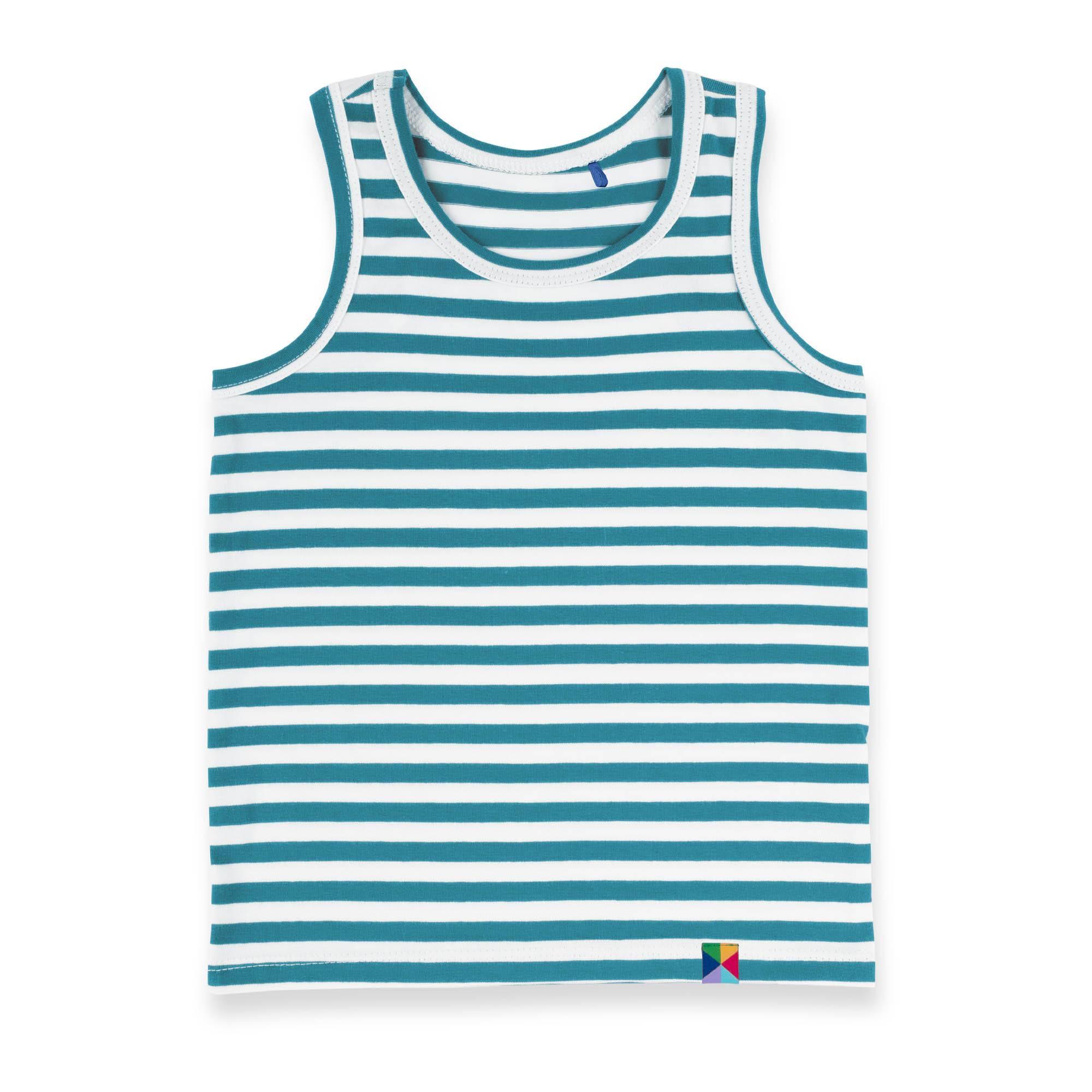 Turquoise stripes tank top