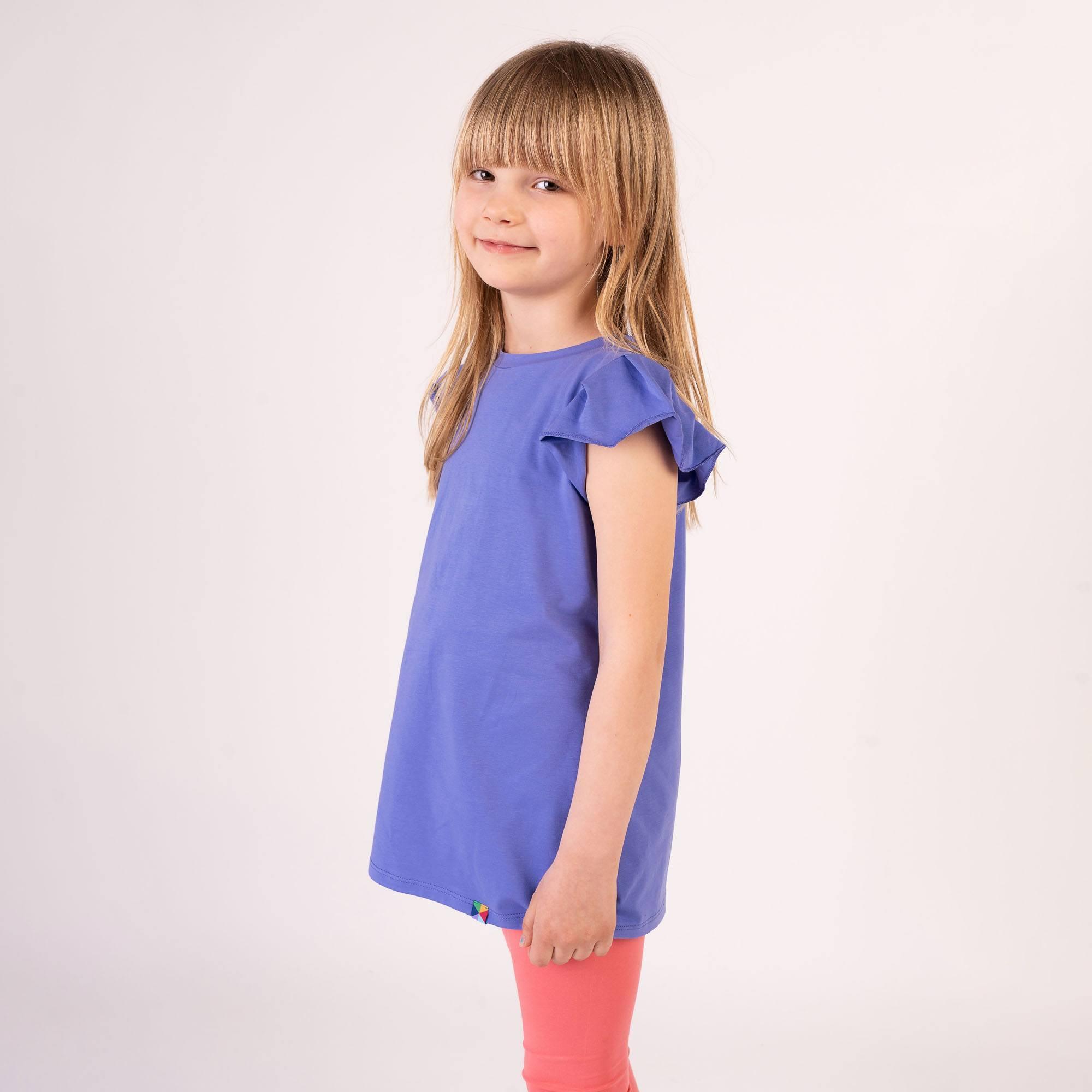 Very peri short butterfly sleeve tunic