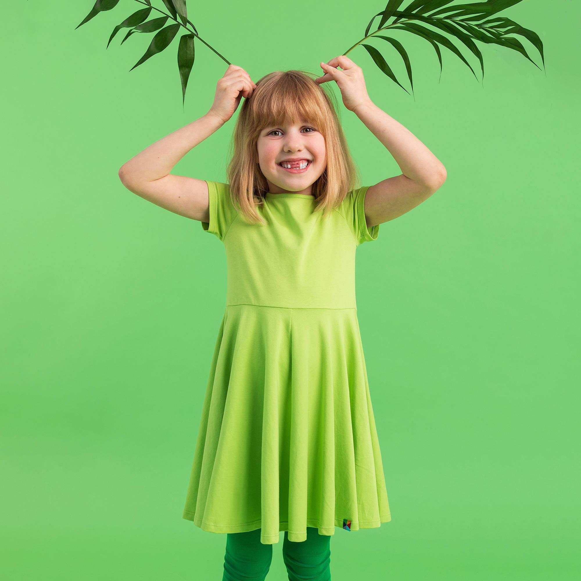 Lime green short sleeve dress