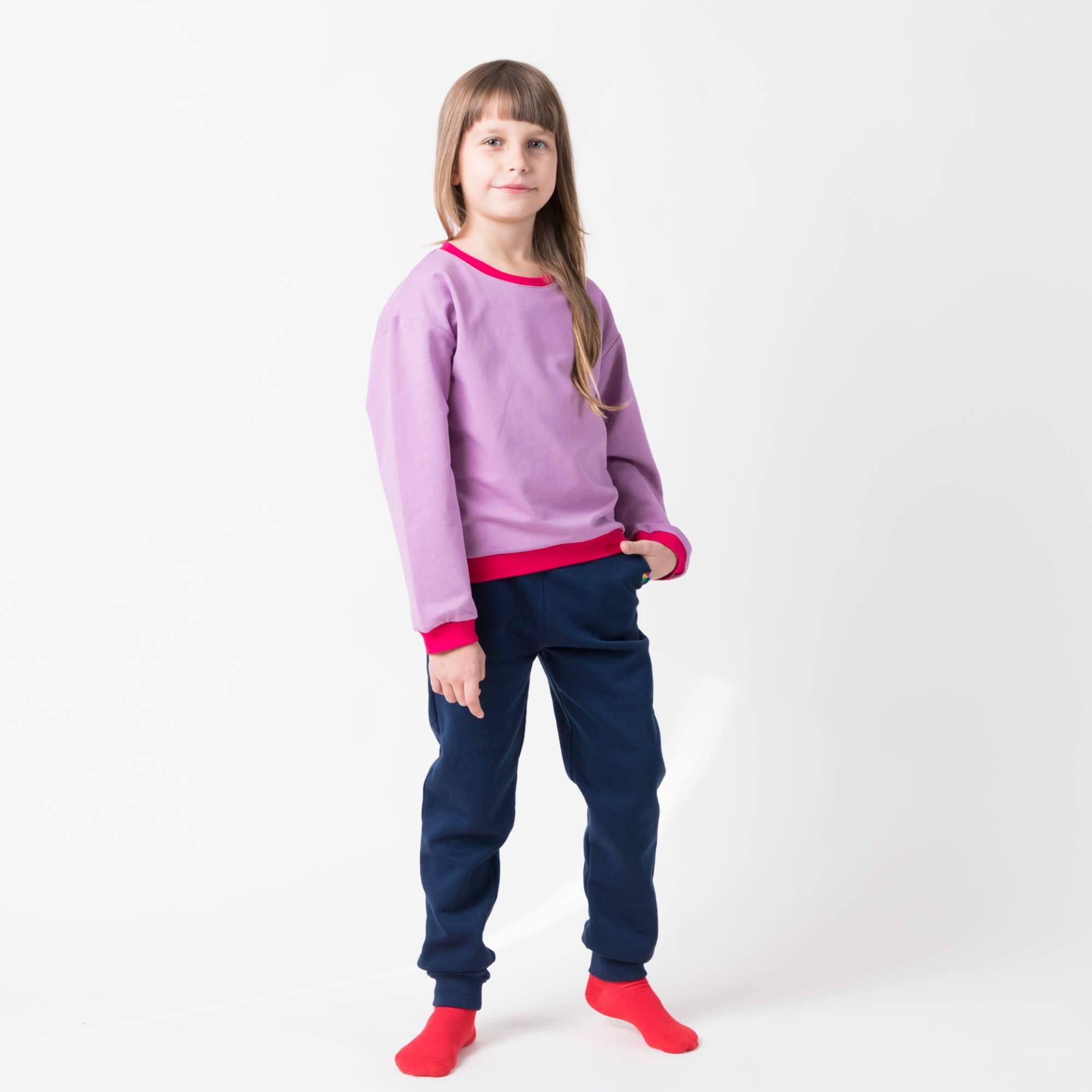 Navy blue fleece-lined joggers kids