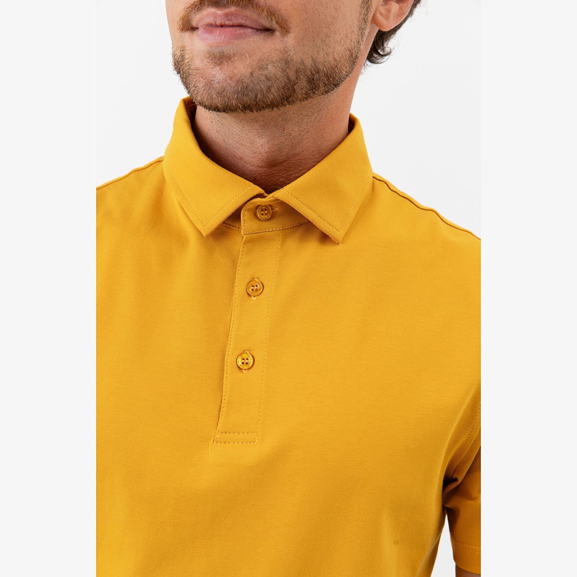 Mustard polo shirt Men