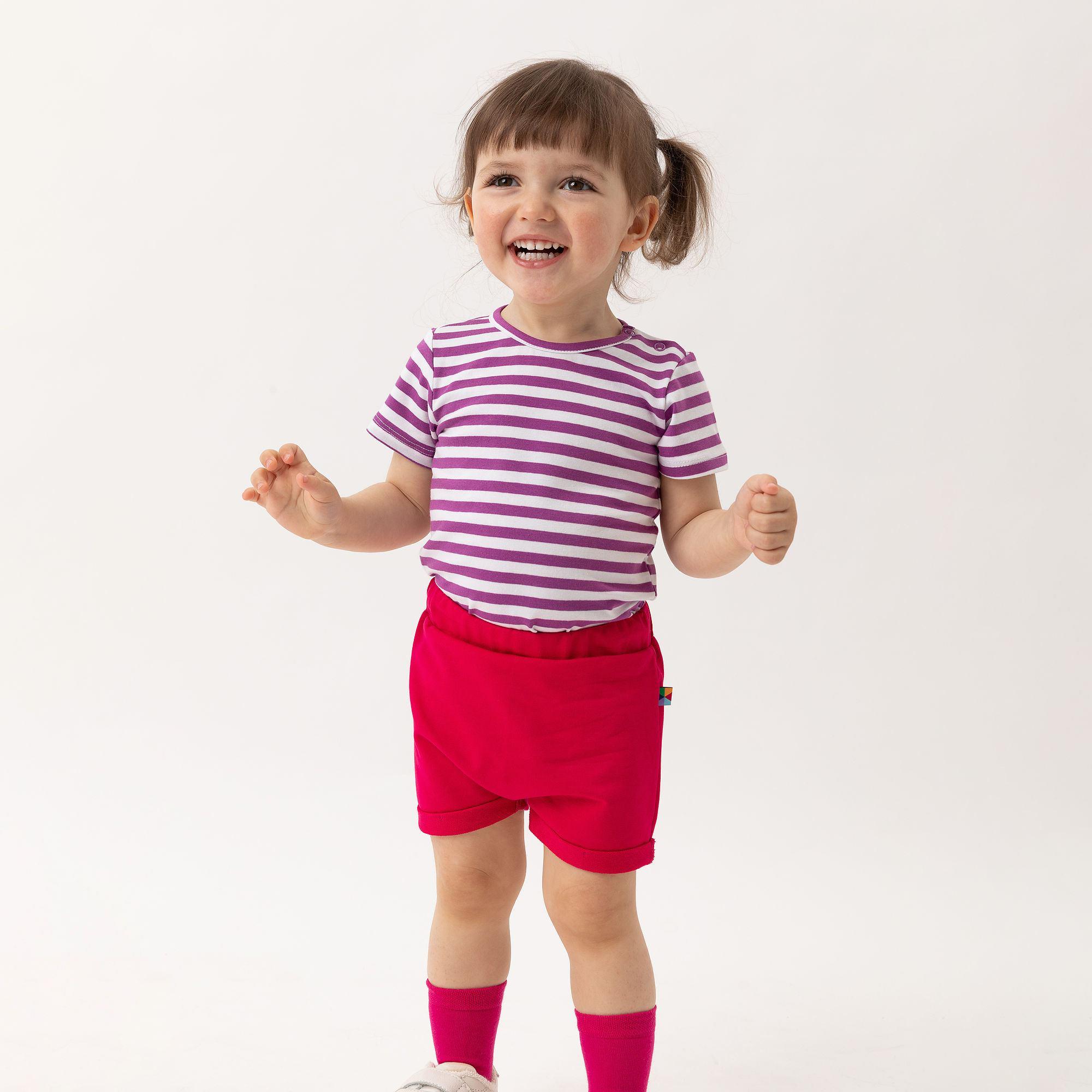 Violet stripes short sleeve bodysuit