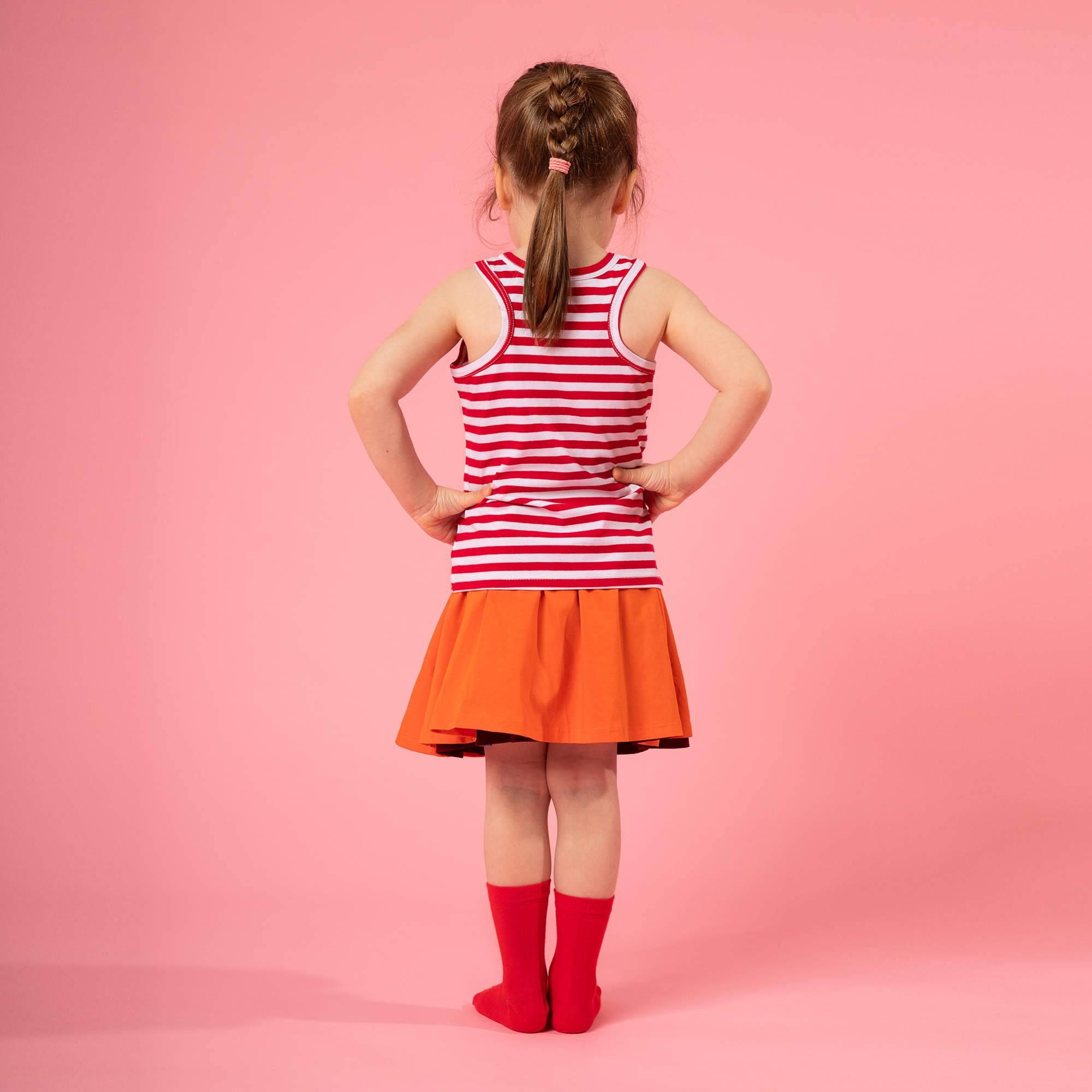 Burgundy - orange reversible skirt