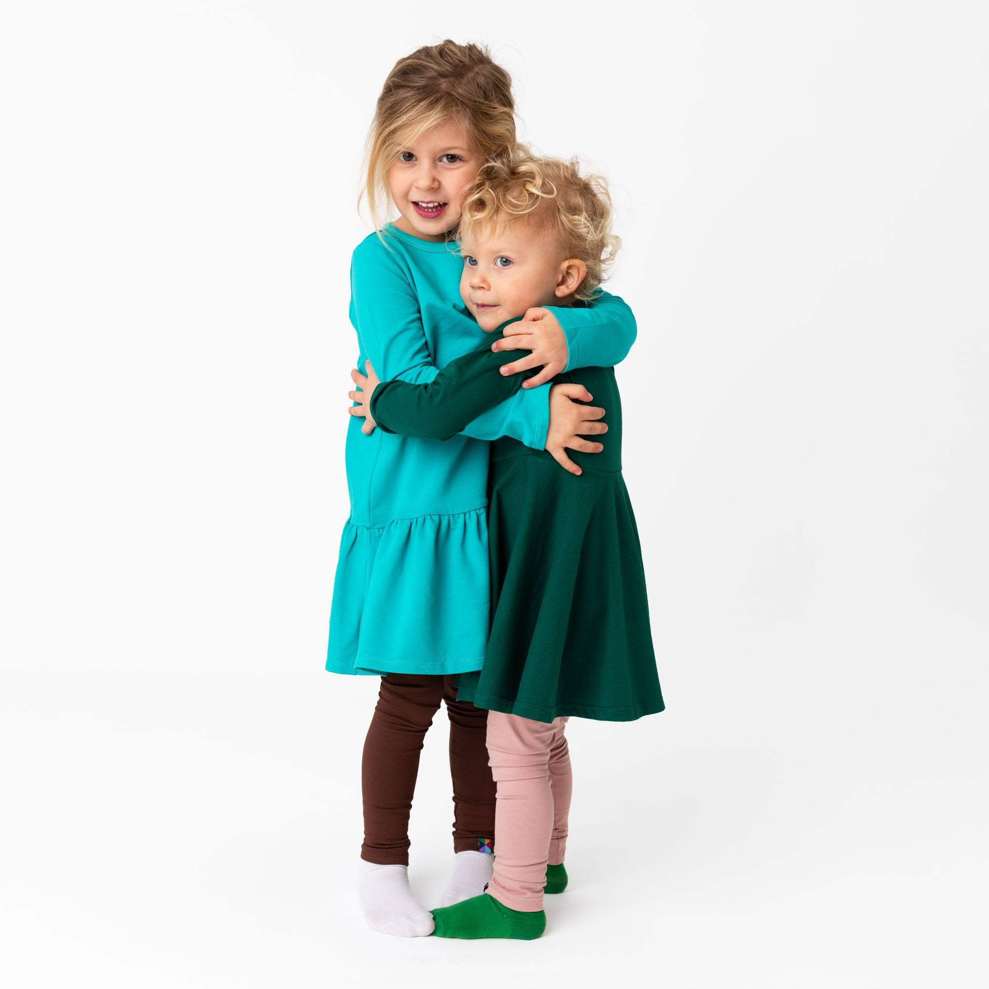 Bottle-green long sleeve dress Baby