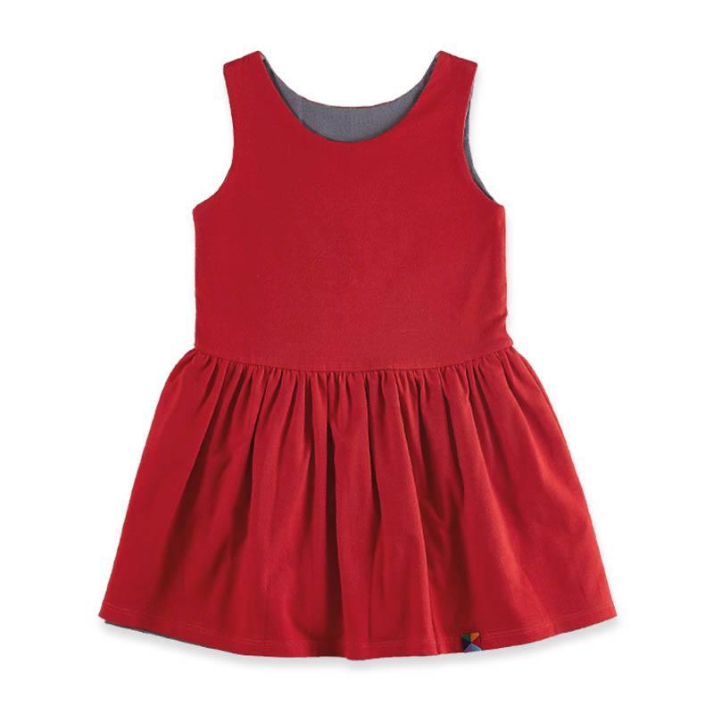 Red - graphite reversible dress