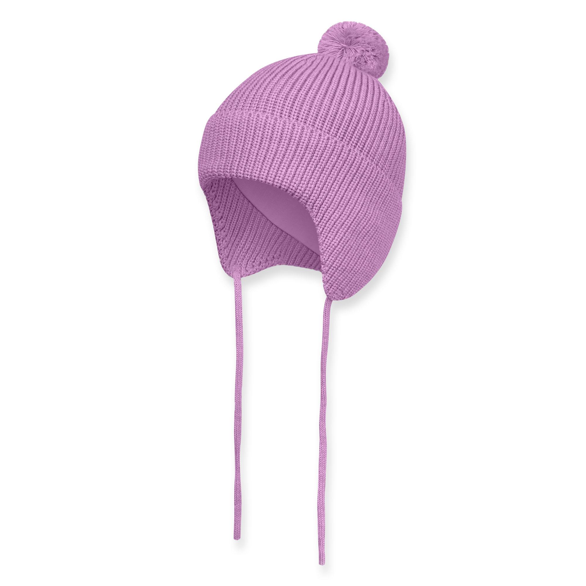 Light purple merino wool hat Baby