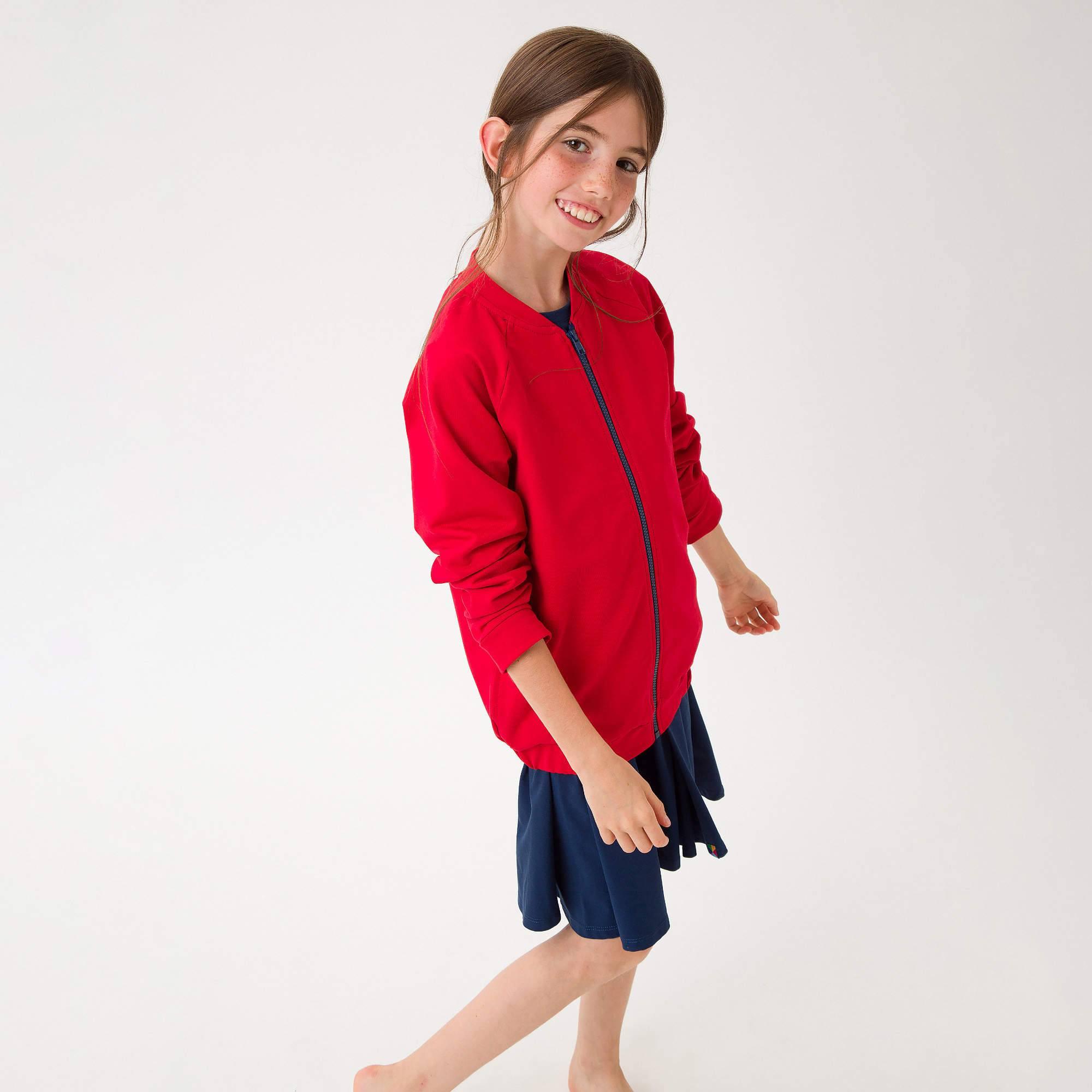 Red zip-up sweatshirt Junior