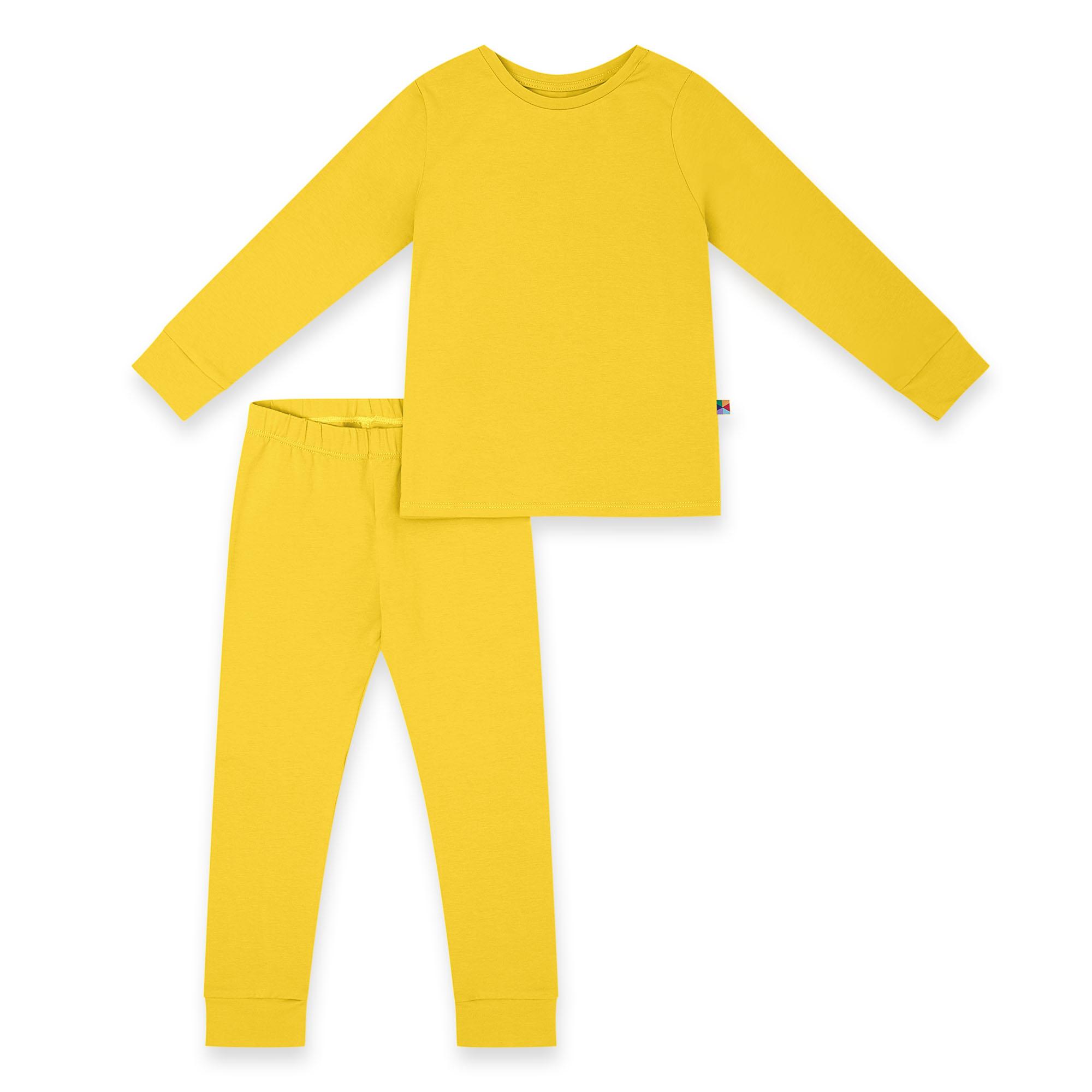 Yellow two-piece pajama set