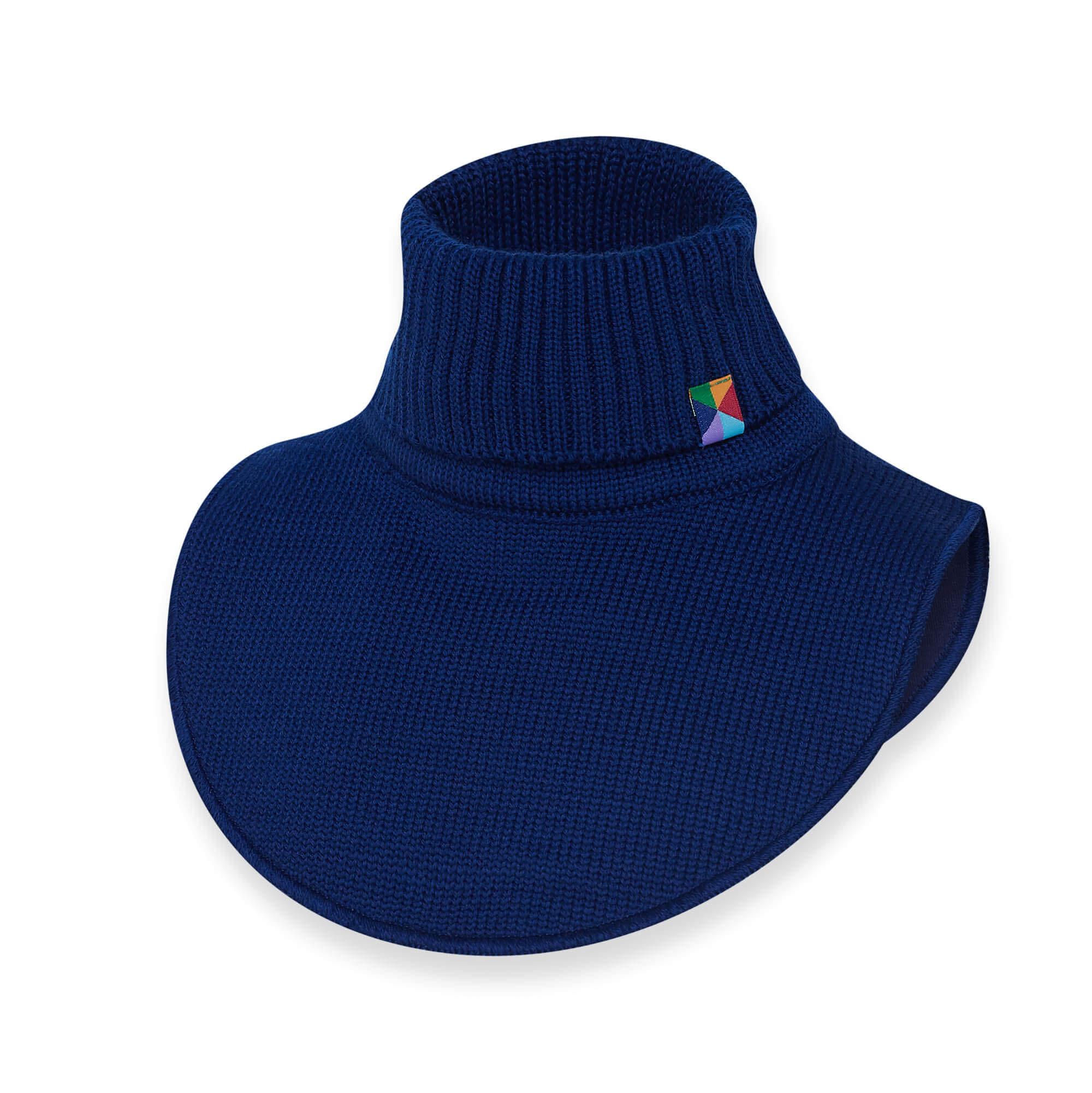 Navy blue merino wool neck warmer Baby