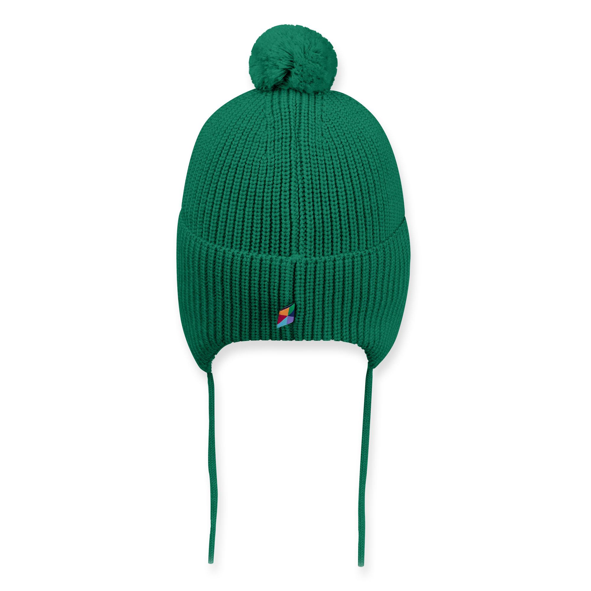 Green merino wool hat Baby