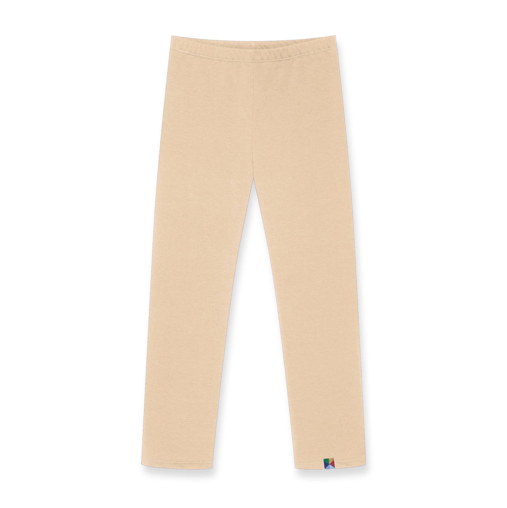 Beige fleece-lined leggings